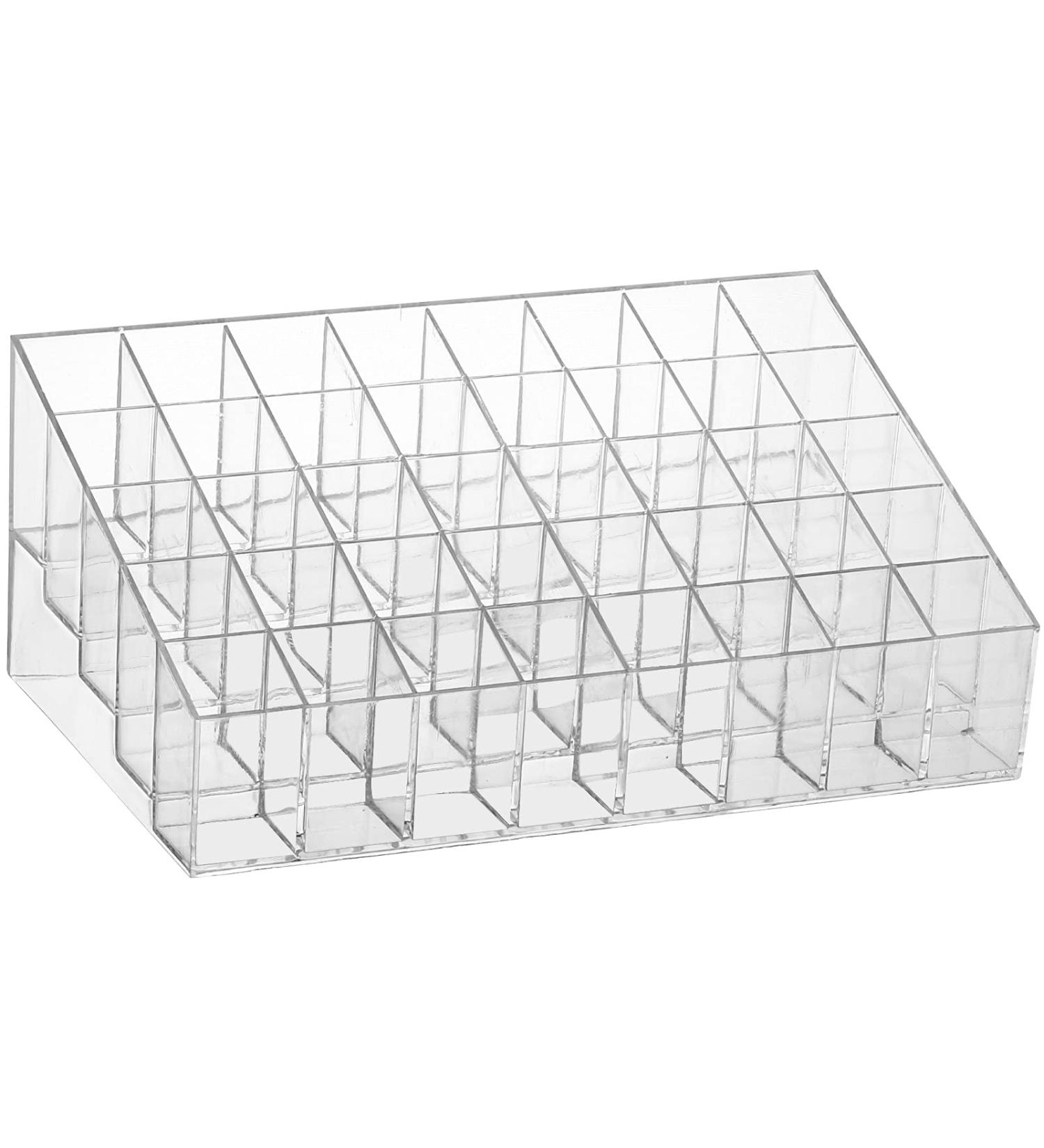 Clear Acrylic 40 Grids Lipstick Holder Organizer - Storage Display Case for Lip Gloss Tubes - Buy Online on SooperMarket.com