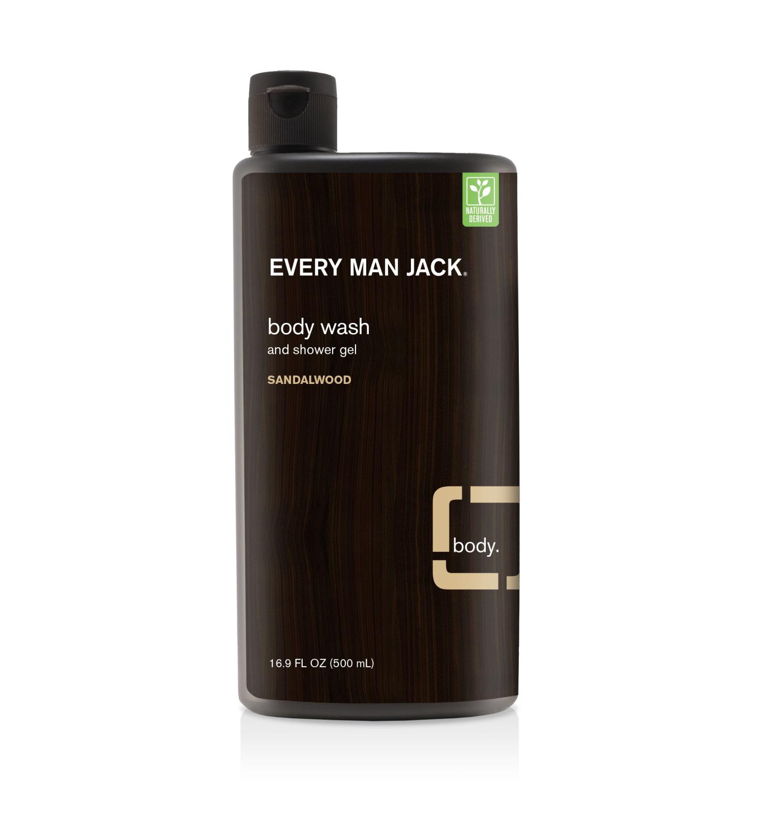 Every Man Jack Sandalwood Body Wash Shower Gel 16.9 Fl Oz - 91297 - Buy Online on SooperMarket.com