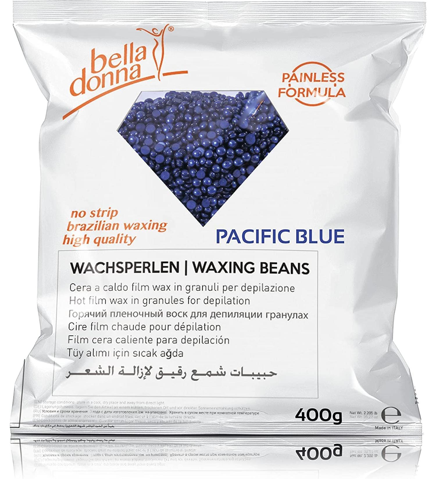 Bella Donna Pacific Blue Wax Pearls 400g - Stripless & Painless Hair Removal Beads - Buy Online on SooperMarket.com