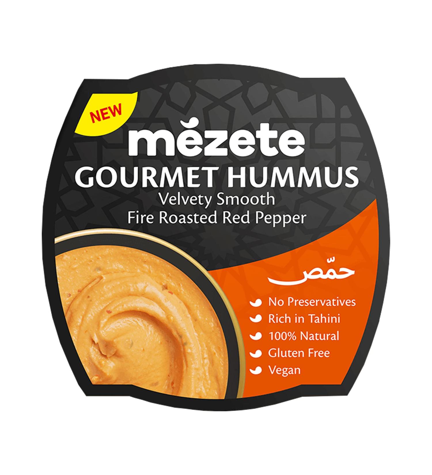 Mezete Original Hummus with Sun-Dried Roasted Peppers - Vegan & Gluten-Free - 215g | International Shipping Available - Buy Online on SooperMarket.com