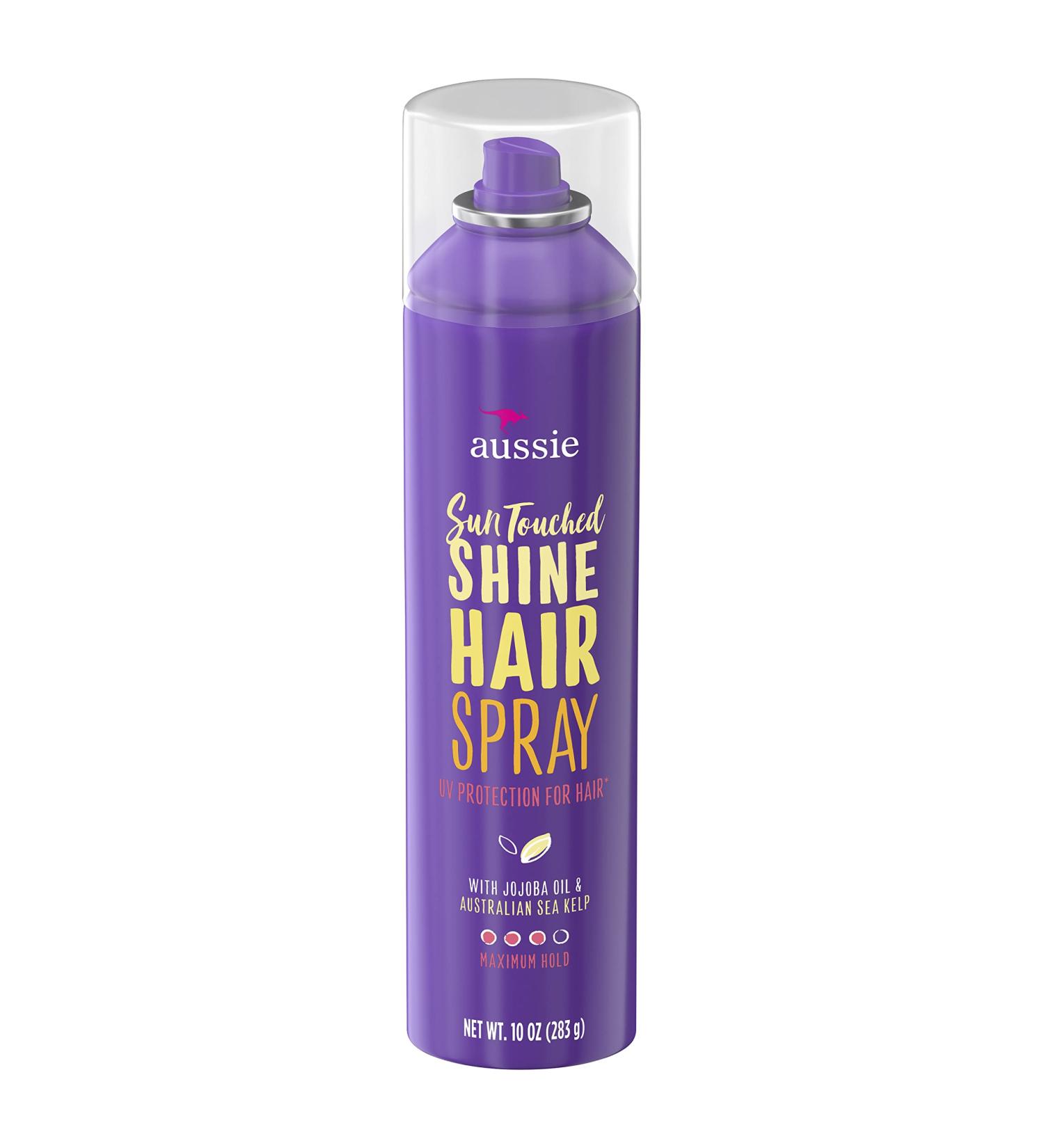 Aussie Dual Personality Hi Hold + Hi Shine Hair Spray Maximum Hold 10 Oz (Pack of 4)
