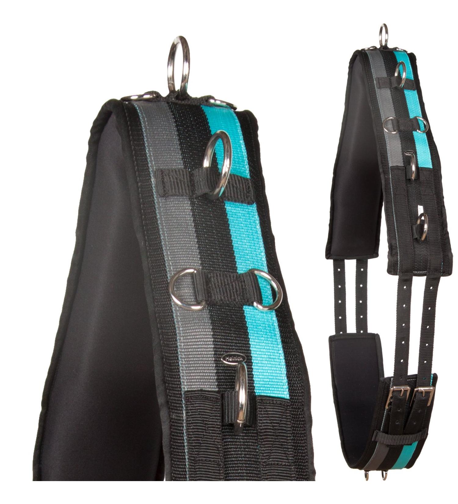 Heinick-Reitsport Neoprene Lunging Girth - Black Ocean for Warmblood & Thoroughbred 13 Rings | International Shipping - Buy Online on SooperMarket.com