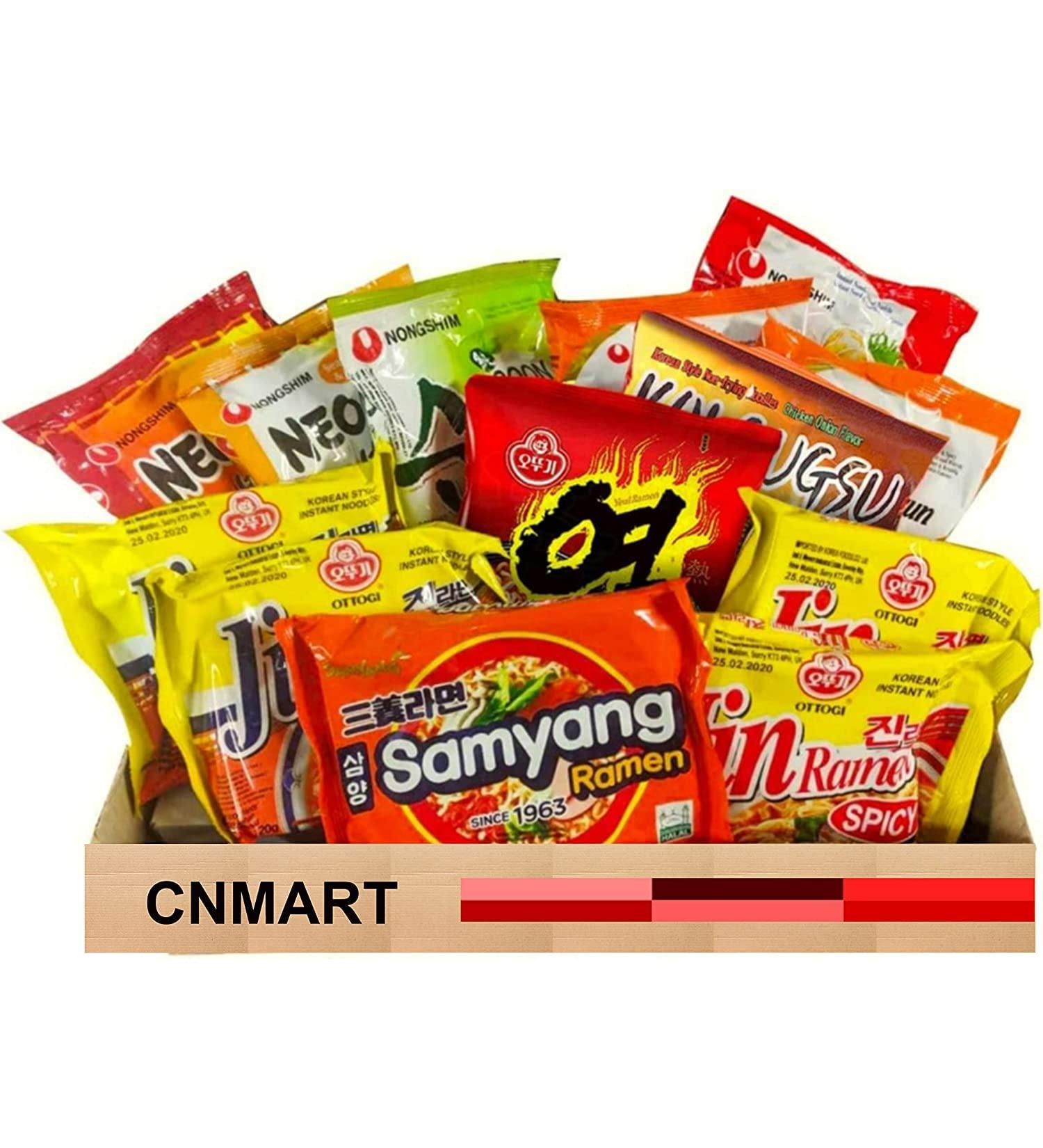 CNMART Korean Top Selling Mix Assorted Ramen Instant Noodle (Pack 20) - Buy Online on SooperMarket.com