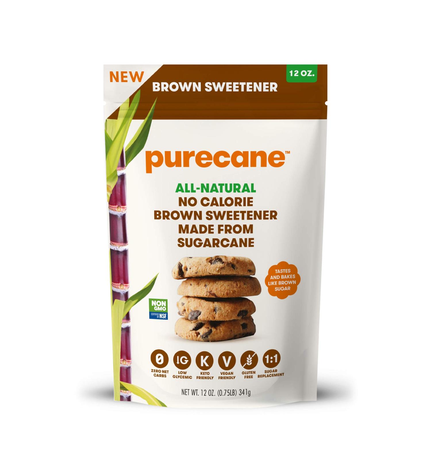 Purecane No Calorie Brown Sweetener 12 oz - Zero Calorie Natural Sugar Substitute - Buy Online on SooperMarket.com