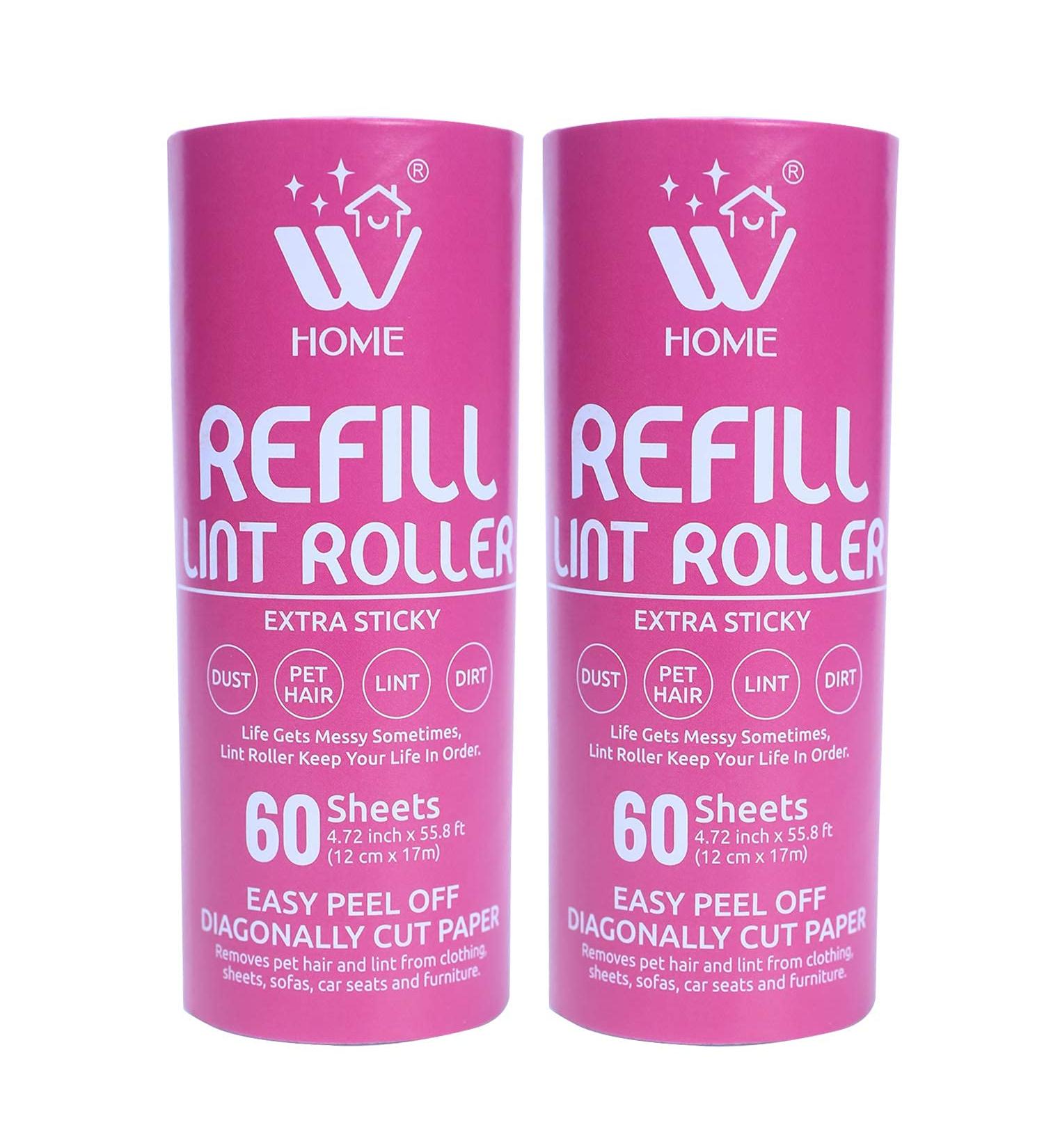 WBM Home Extra Sticky Lint Roller Refill - 2 Pack 120 Sheets for Pet Hair Removal | Best Lint Remover for Home & Travel - Buy Online on SooperMarket.com