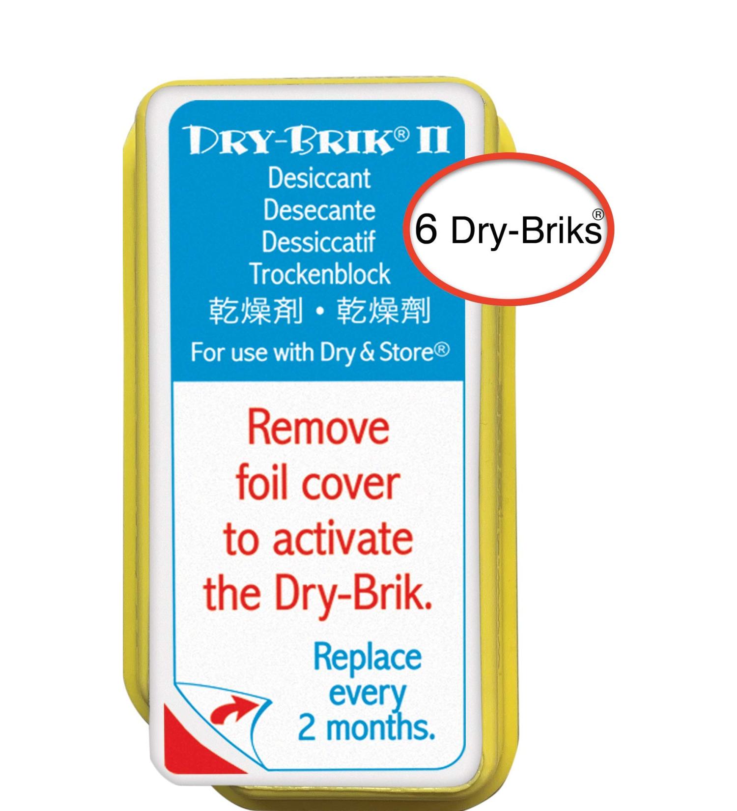 Dry & Store Dry-Brik II Desiccant Blocks - 6 Blocks (2 Packs) | Replacement Moisture Absorber for Global II & Zephyr - Buy Online on SooperMarket.com