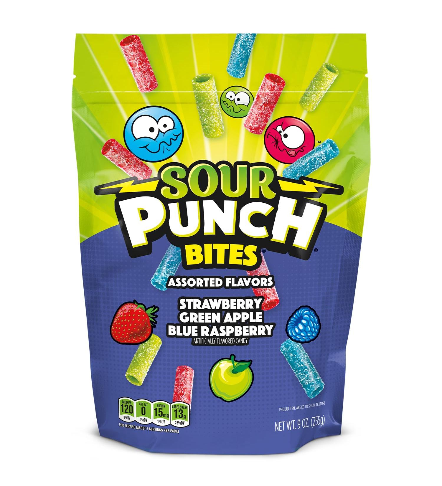 Sour Punch Assorted Flavor Sour Candy Bites 9oz Bag - Buy Online on SooperMarket.com