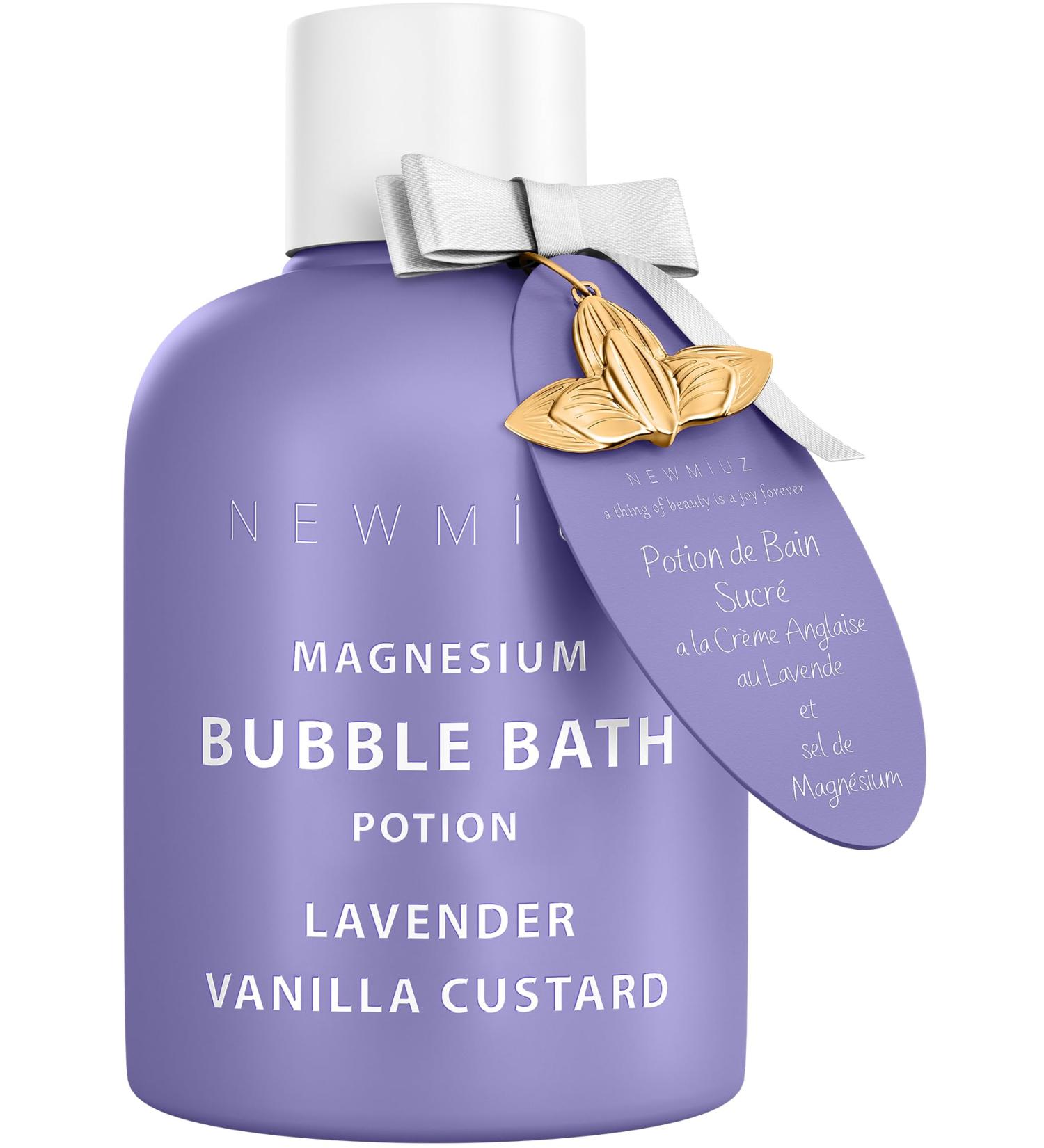 Luxury Magnesium Bubble Bath Lavender Vanilla - Moisturizing Stress Relief for Women - Spa Self Care Gift for Birthday & Christmas - Buy Online on SooperMarket.com