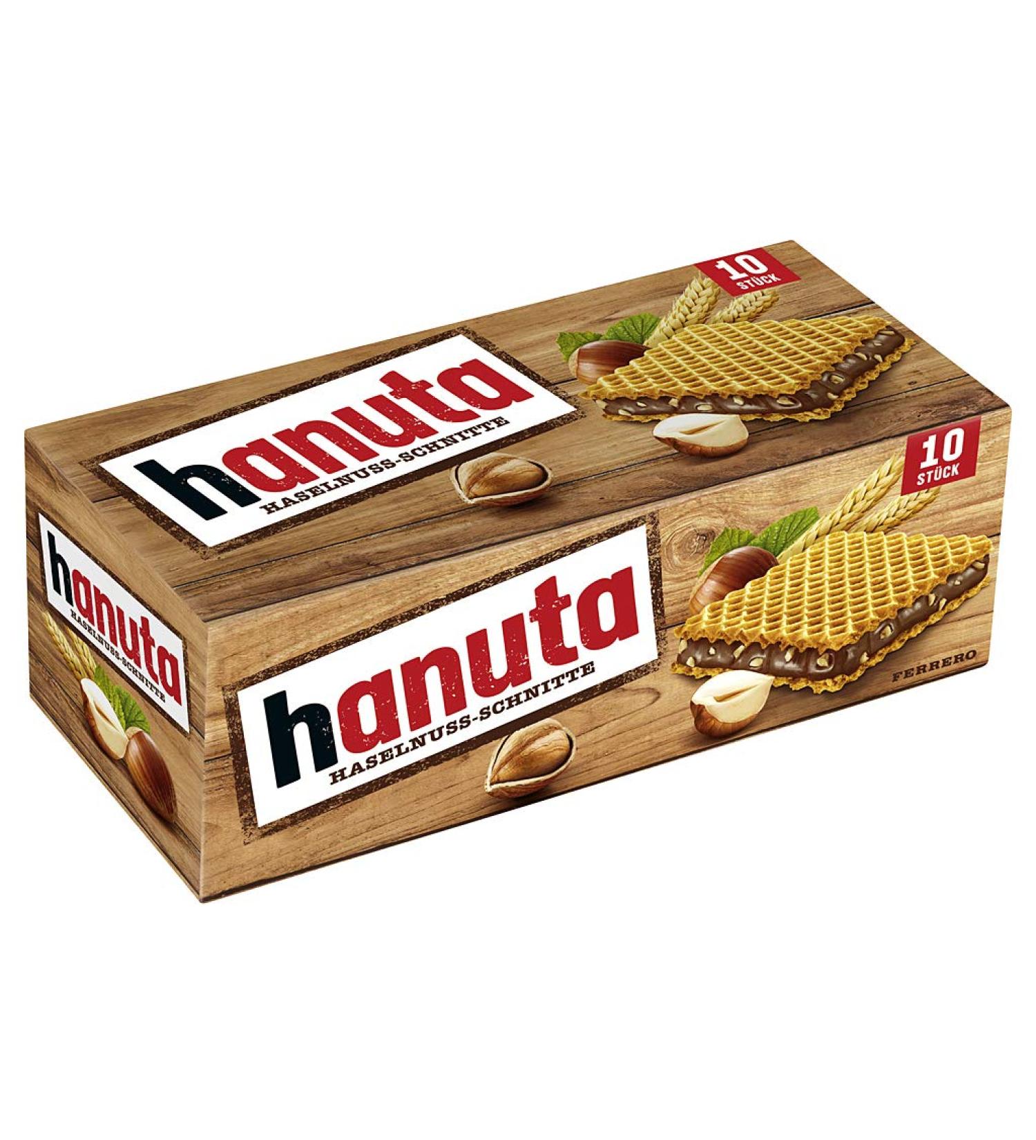 Ferrero Hanuta Wafers - 10 Pieces (220g) | Delicious Hazelnut Chocolate Snack - Buy Online Worldwide - Buy Online on SooperMarket.com