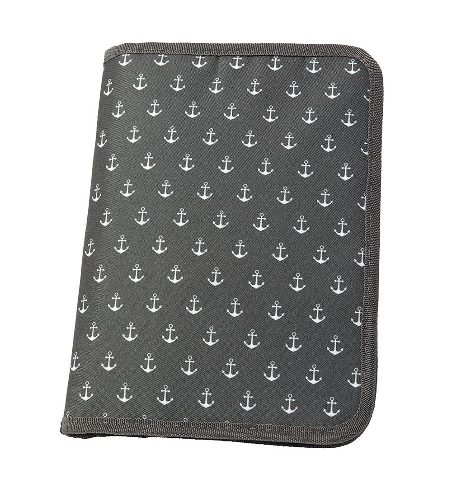 Luxdag Nylon Wrap Diaper Bag with Zipper - Dark Gray Anchor - Stylish & Functional Compartment Organizer for On-the-Go Parents - Buy Online on SooperMarket.com