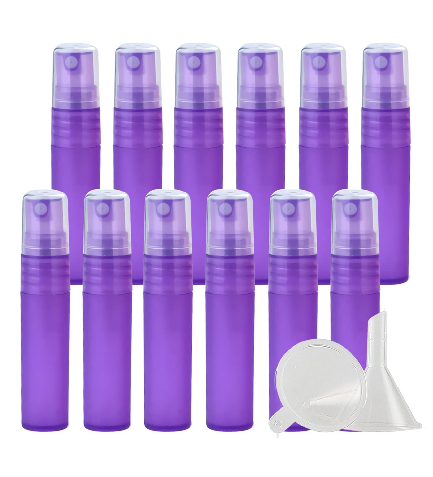 Zeoabsy 20PCS 3ml Matte Purple Spray Bottles - Fine Mist Pump Atomizers with Funnels for Perfume Water & Alcohol - Travel-Friendly Design - Buy Online on SooperMarket.com