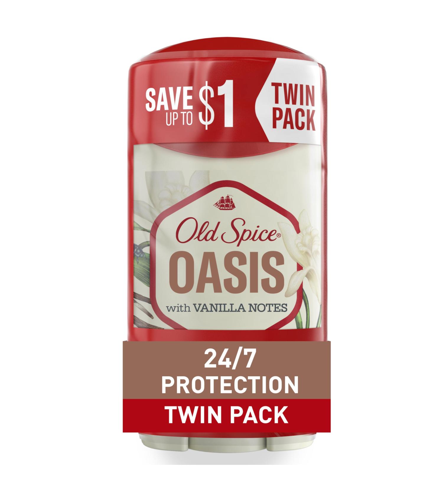Old Spice Antiperspirant & Deodorant for Men - 24/7 Sweat & Odor Protection Vanilla Scent 2.6 oz (Pack of 2) - Buy Online - Buy Online on SooperMarket.com