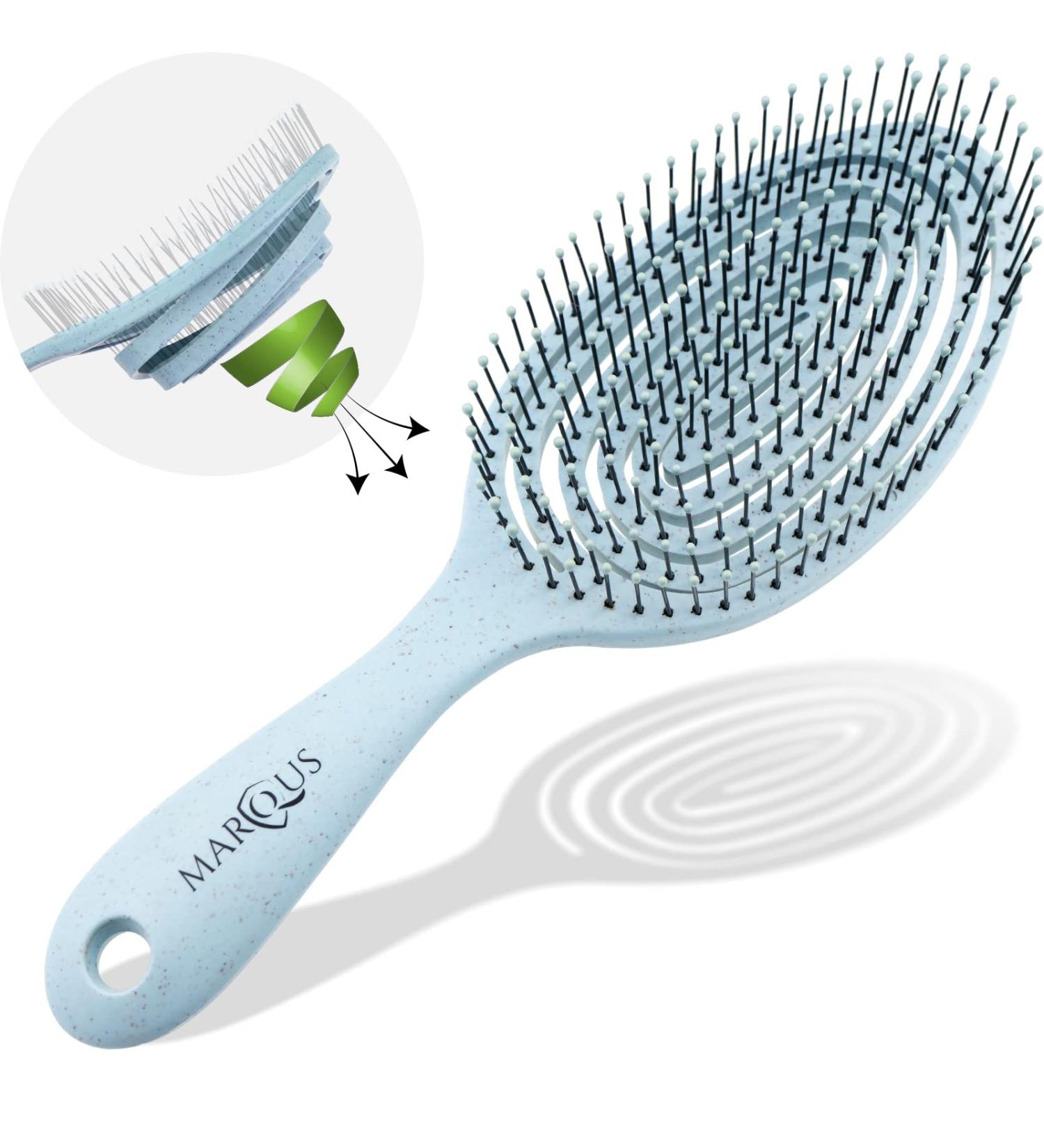 marQus Detangle Hair Brush - Ultra-soft Bristles for Men & Women - Tangle-Free Hair, Wet & Dry Use - 1pcs Arctic Brush - Buy Online on SooperMarket.com
