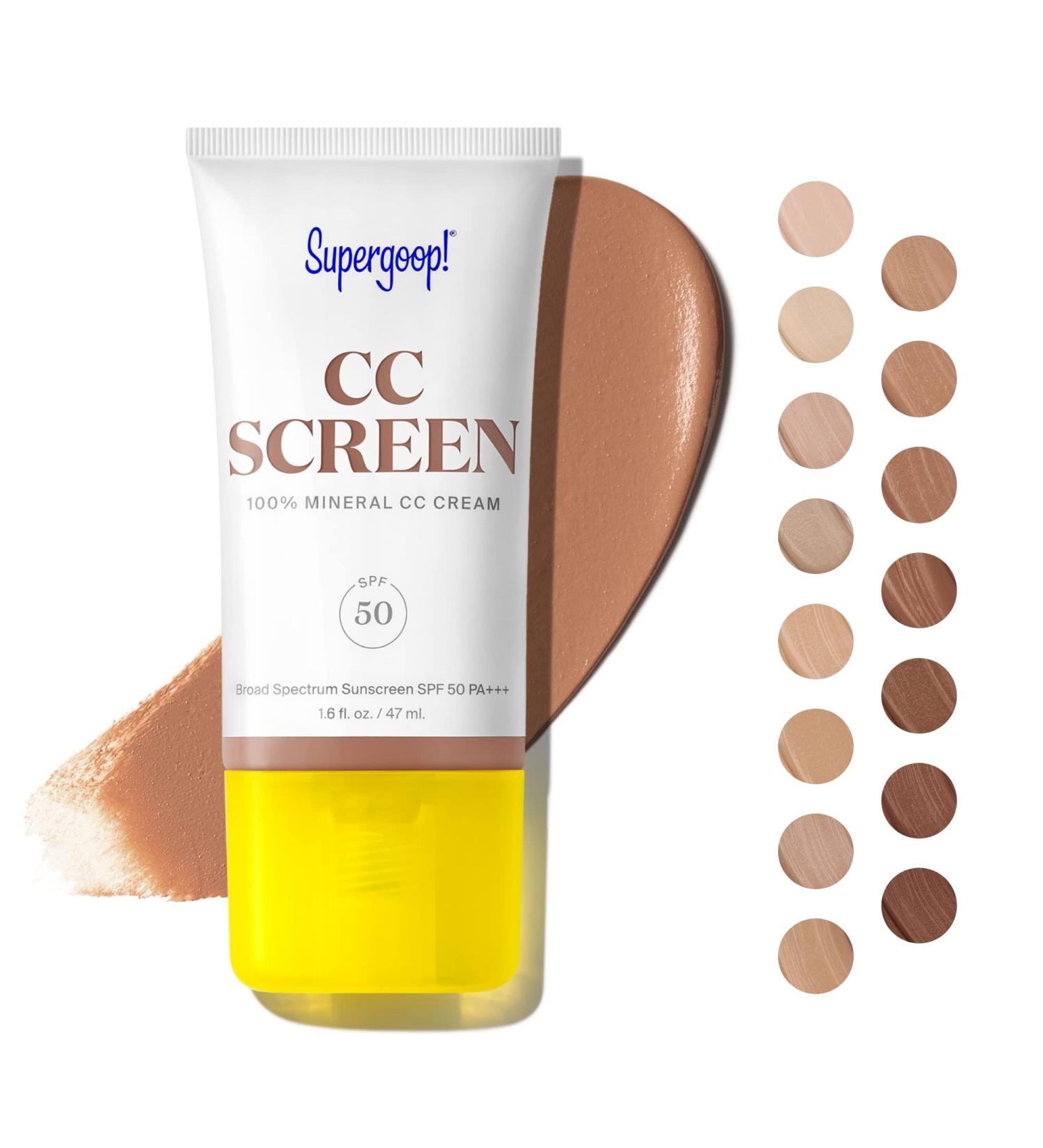 Supergoop! CC Screen SPF 50 PA++++ Mineral CC Cream - Tinted Moisturizer with Broad Spectrum Sunscreen - Buy Online on SooperMarket.com