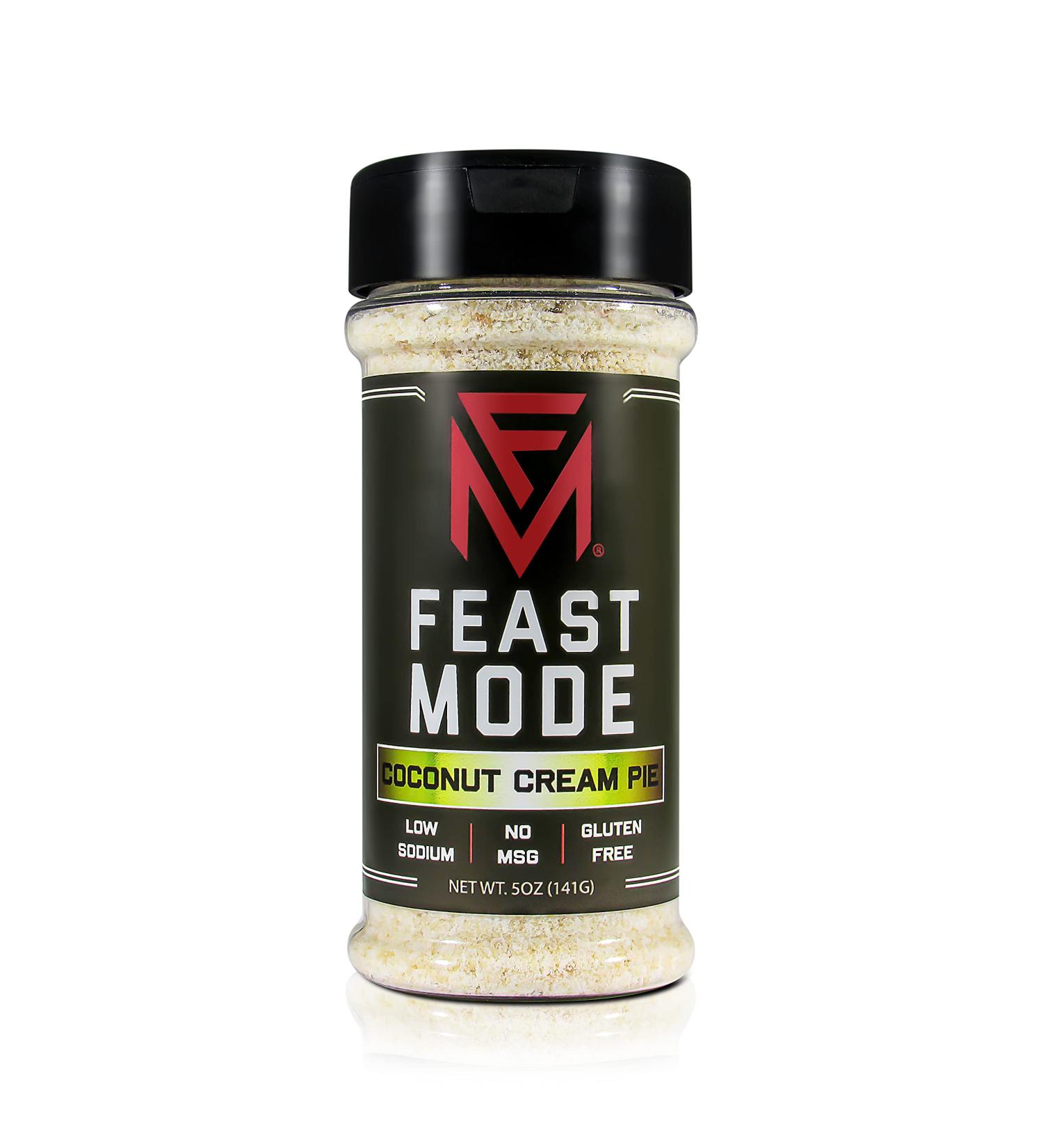 Feast Mode Flavors Coconut Cream Pie Seasoning - Low Sodium, No MSG, Gluten Free, All Natural - Perfect for Meal Prep, Oatmeal, Protein Shakes - Sweet Vanilla Coconut Flavor - Buy Online on SooperMarket.com