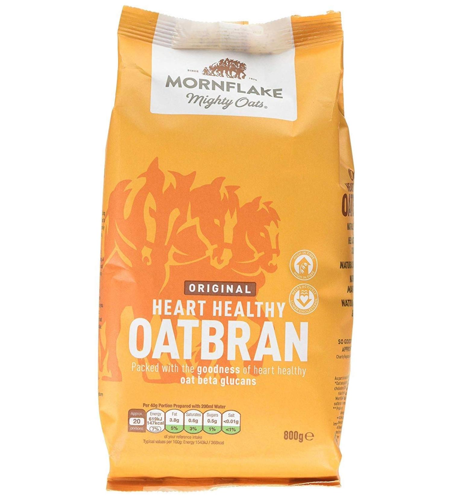 Mornflake Original Heart Healthy Oatbran 800g - High-Fiber Whole Grain for Heart Health - Buy Online on SooperMarket.com