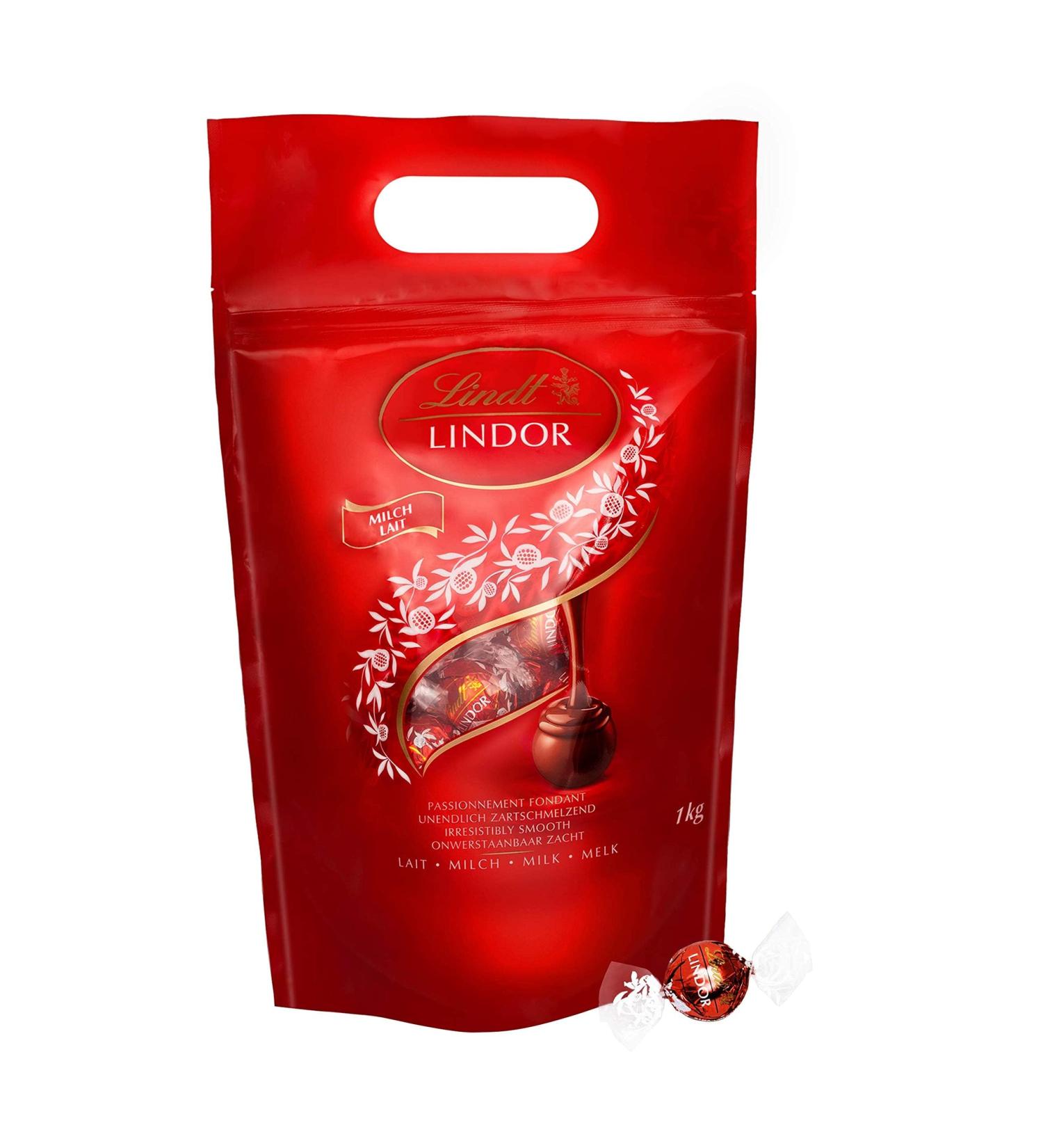 Buy Lindt Lindor Chocolate Balls - Whole Milk 1kg Large Pack | Perfect Chocolate Gift with Delicate Melting Filling - Buy Online on SooperMarket.com