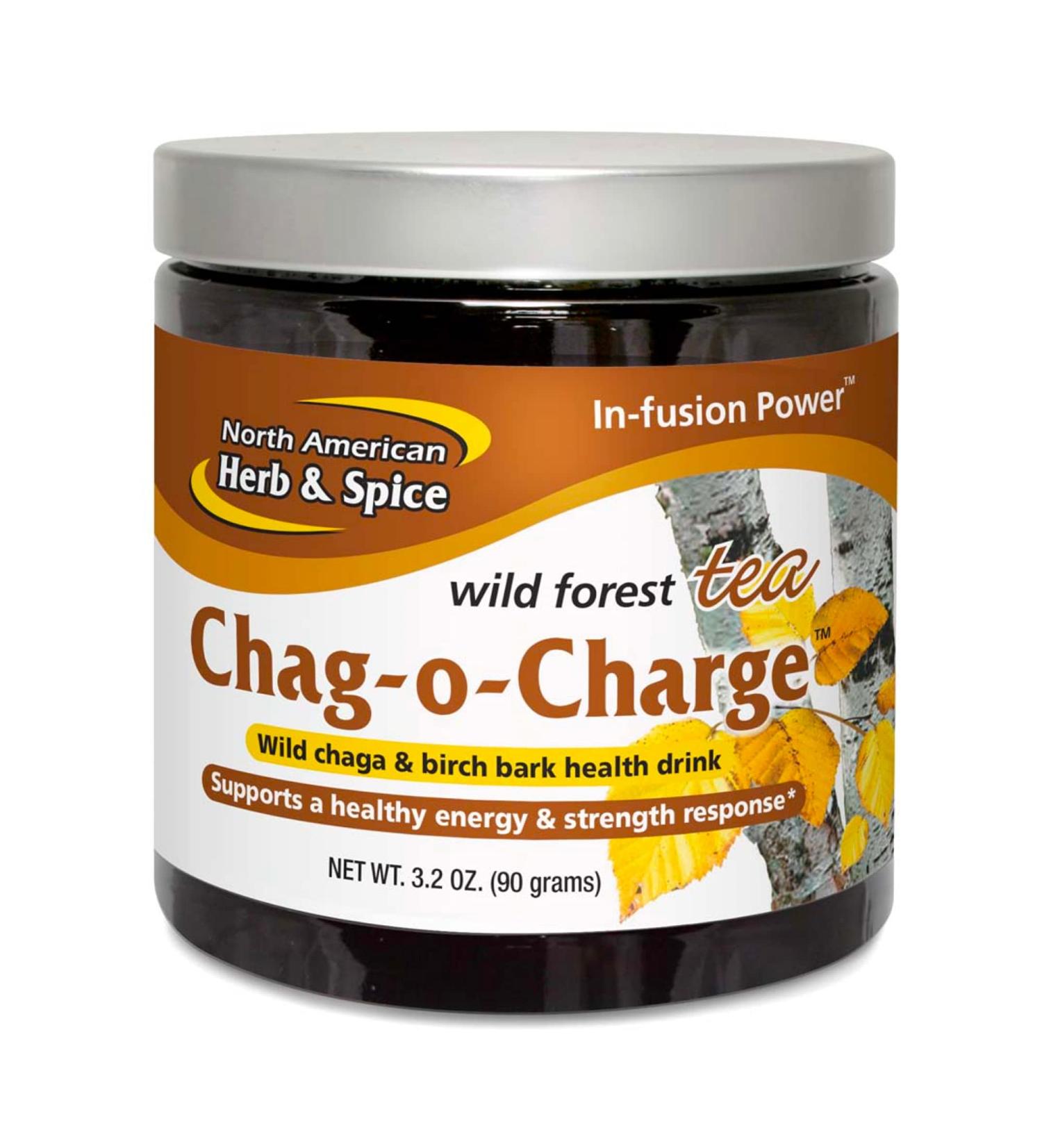North American Herb & Spice Chag-o-Charge Tea - Chaga Mushroom & Birch Bark - 45 Servings for Energy & Antioxidants (3.2 oz) - Buy Online on SooperMarket.com