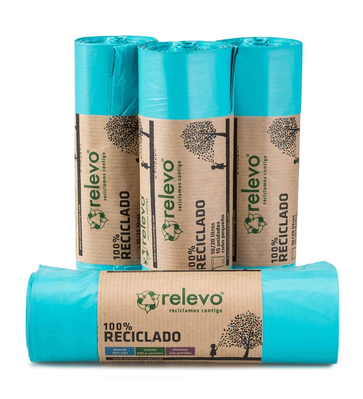 Relevo 60 Eco-Friendly 20L Garbage Bags | 100% Recycled International Shipping Available - Buy Online on SooperMarket.com