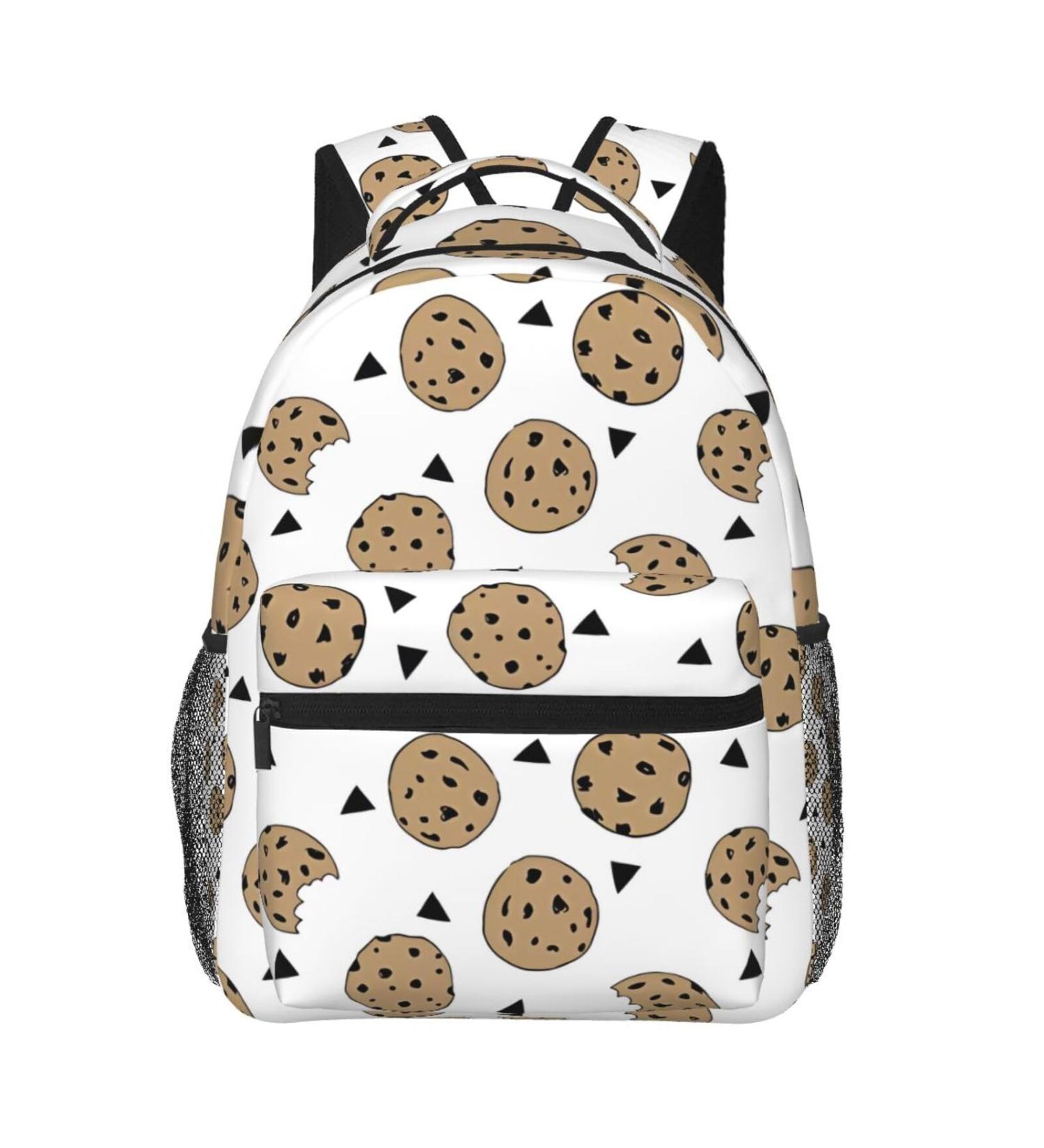 BHCASE Lightweight Casual Student Backpack - Fashionable And Versatile Backpack For School And Outdoor Activities 7.8x11.4x15.7 In Cookies Food Chocolate Chip Biscuits Printing - Buy Online on SooperMarket.com