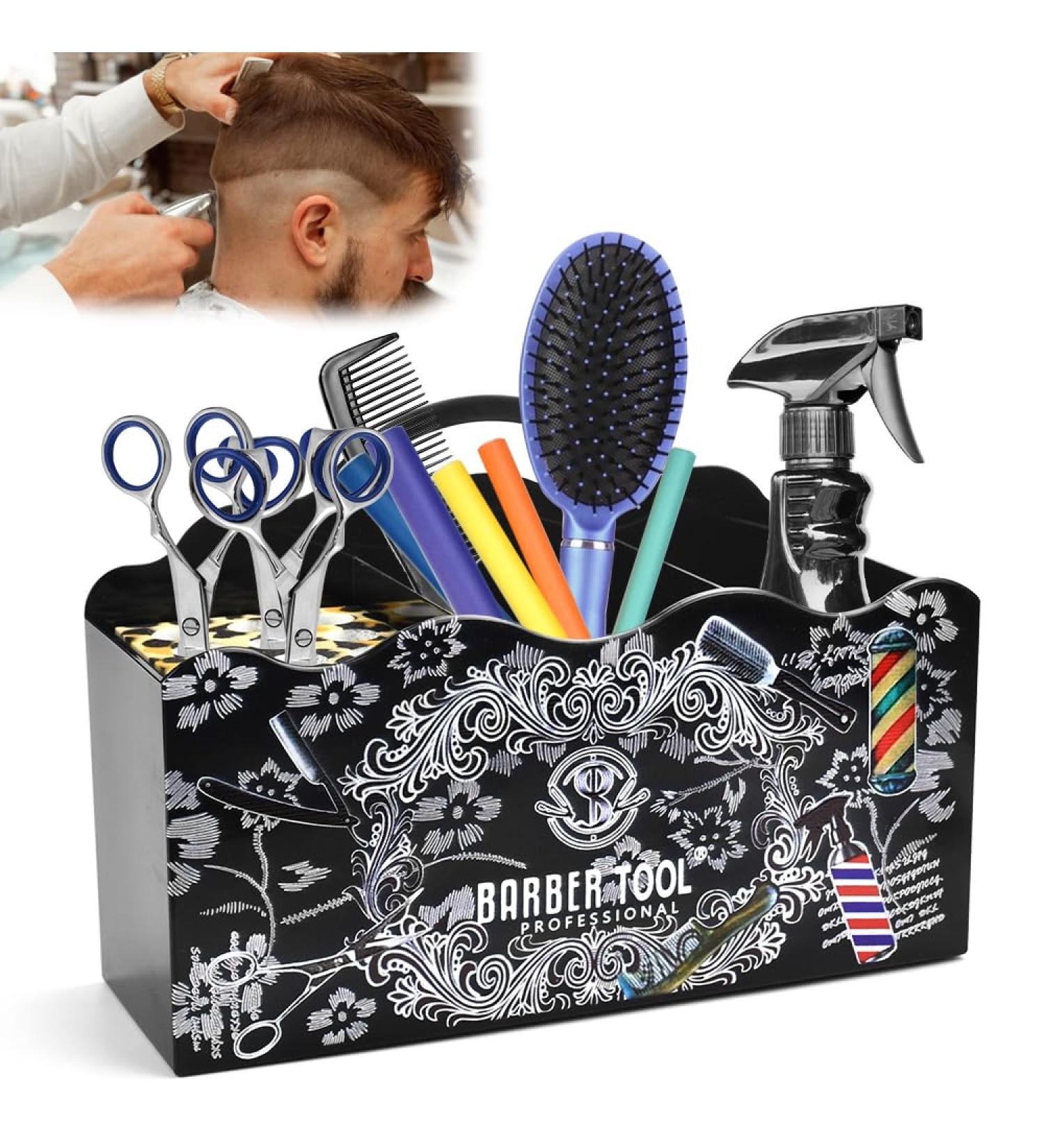 Adertos Hairdressing Hub Box - ABS Tool Storage for Scissors Combs & Clips | 24x16x8.5cm Hairdresser Tool Organizer - Buy Online on SooperMarket.com