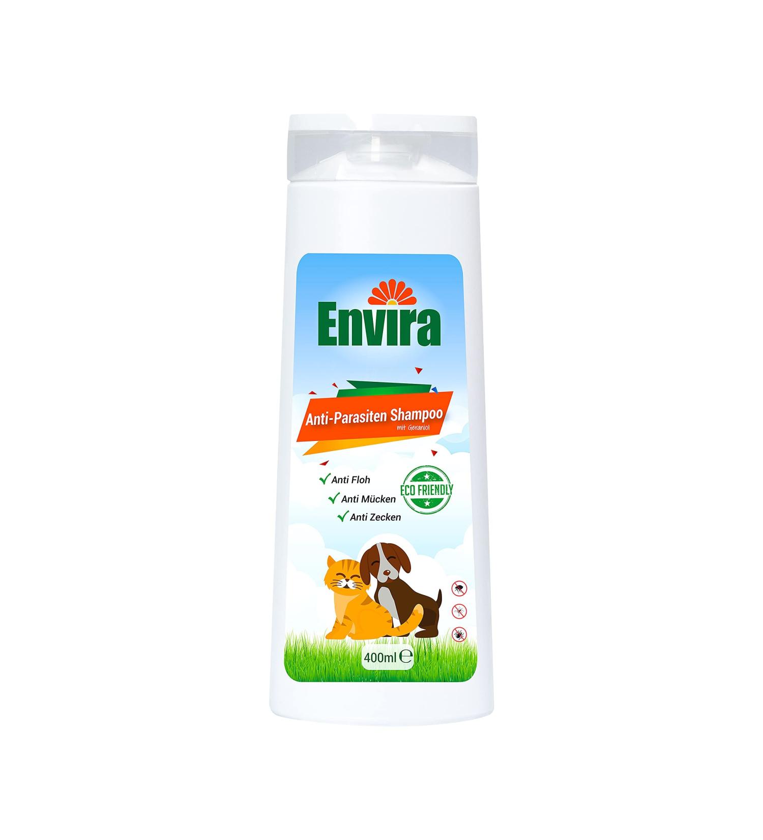 Envira Anti-Parasite Shampoo for Dogs & Cats - 400ml | Effective Flea Tick & Mosquito Control - Buy Online on SooperMarket.com