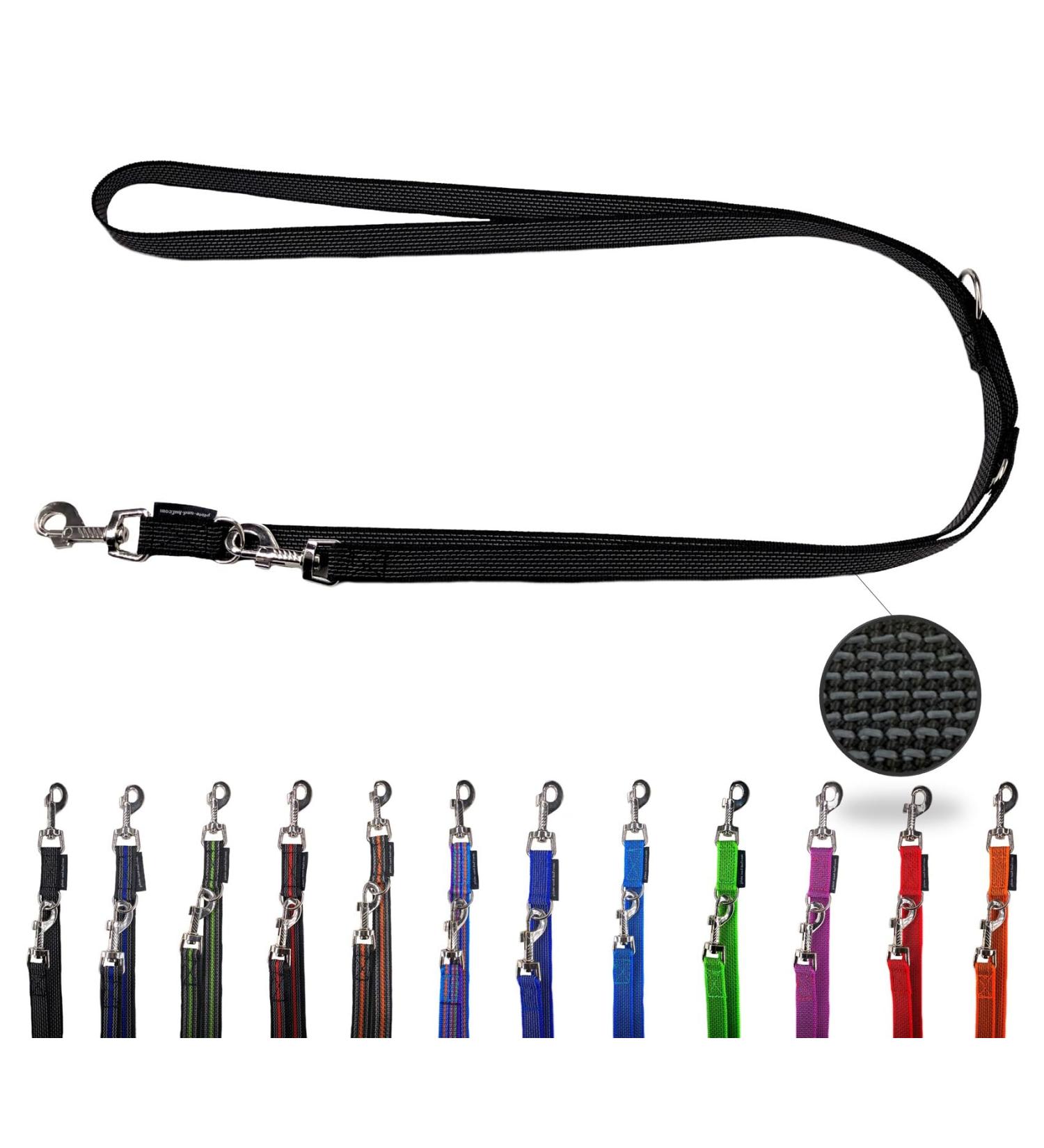 Adjustable Double Dog Leash for Medium & Large Dogs - 2.80m Black | Durable & Comfortable - Buy Online on SooperMarket.com