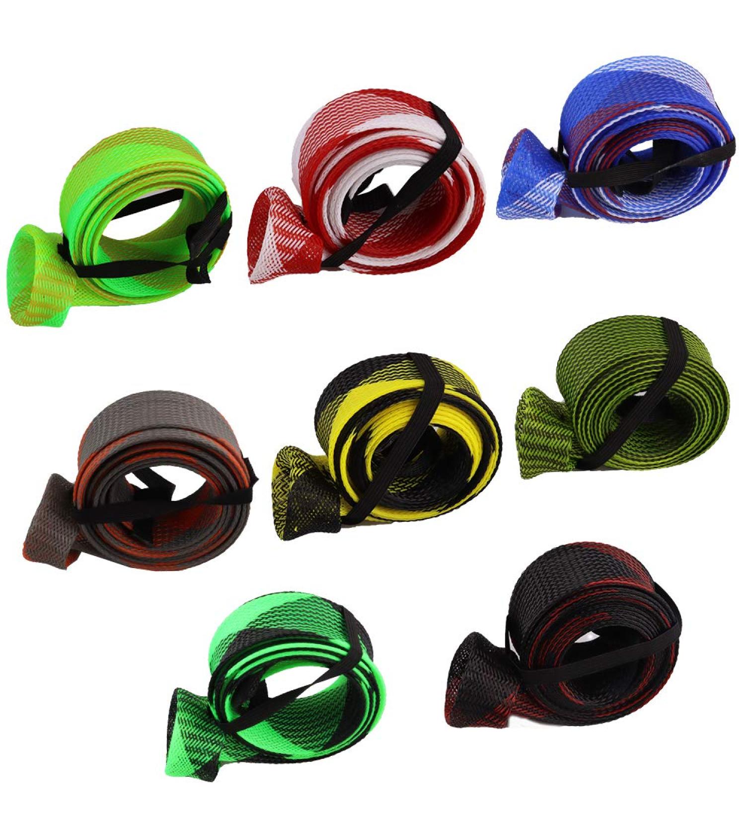 NATRUTH Rod Sock Fishing Rod Sleeve Cover Braided Mesh with Lanyard - 8pcs, 8 Color Options, for 74.8 Casting Sea Fishing Rods - Buy Online on SooperMarket.com