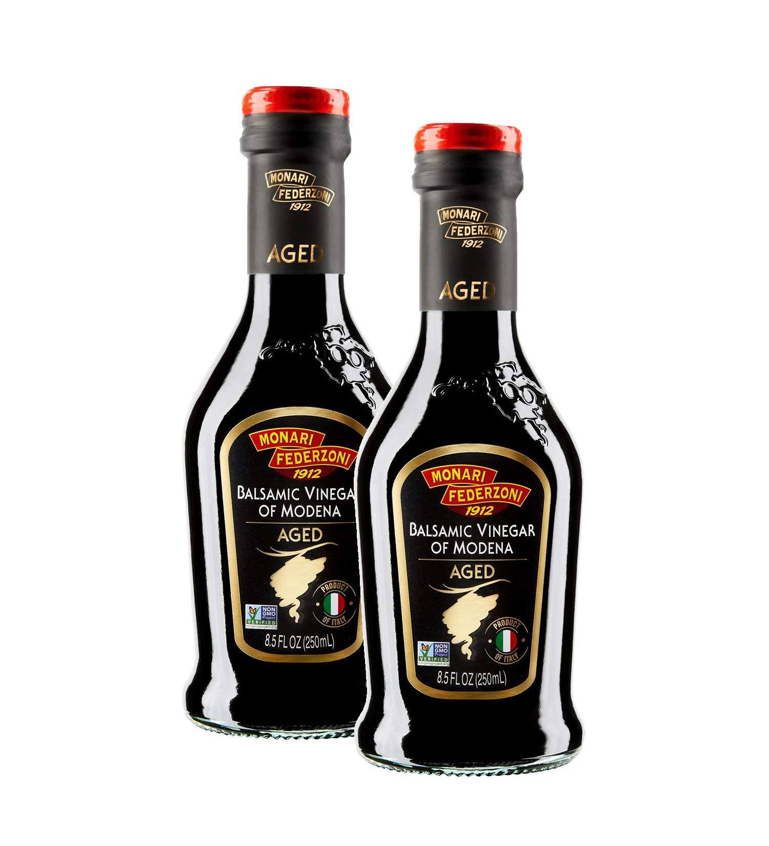 Monari Federzoni Aged Balsamic Vinegar of Modena - 3 Year Aged, 8.5 Fl Oz (Pack of 2) - Perfect for Cheese & Fruit - Buy Online on SooperMarket.com