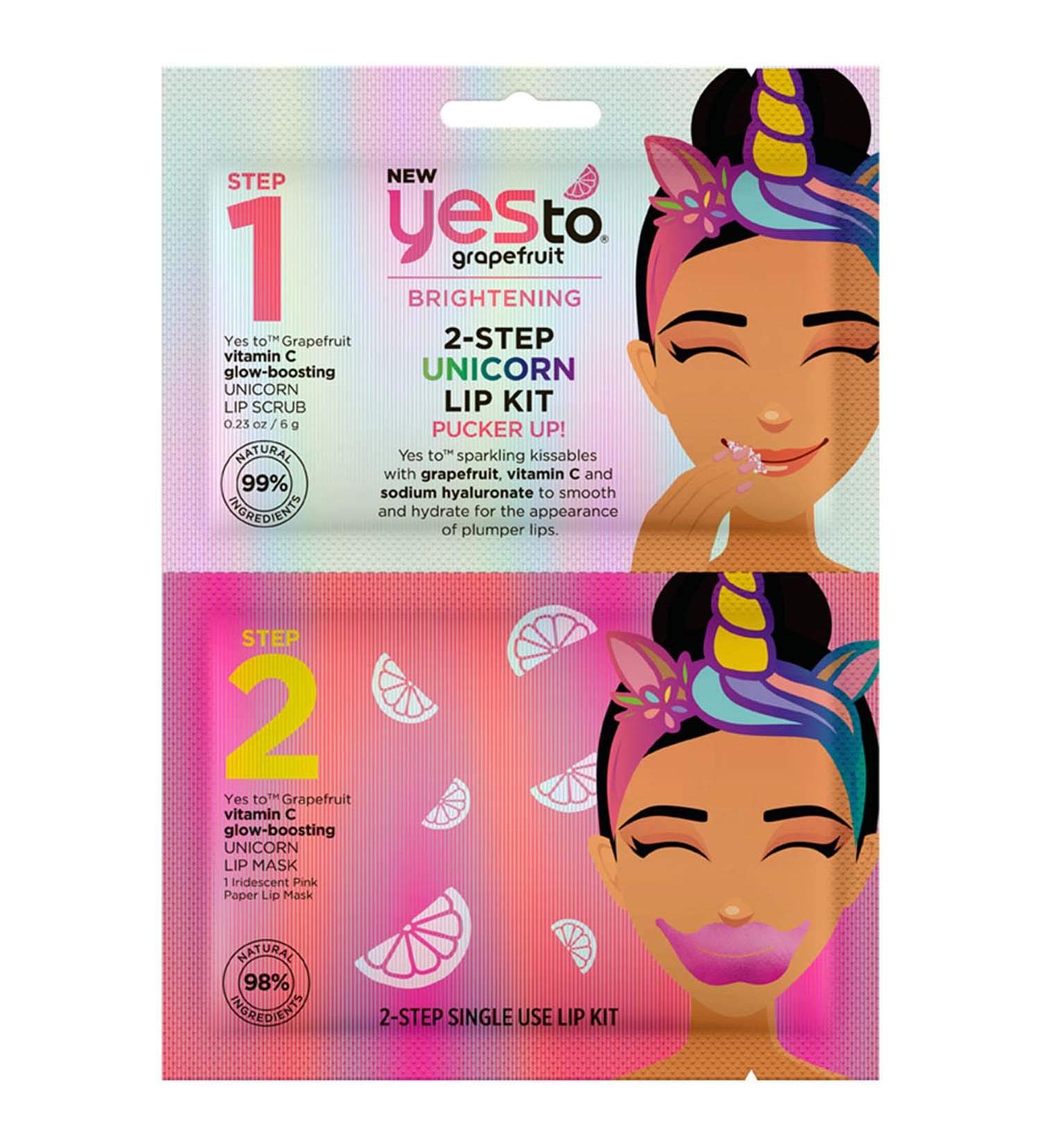 Yes To Grapefruit Vitamin C Glow-Boosting 2-Step Unicorn Lip Kit | International Shipping Available - Buy Online on SooperMarket.com