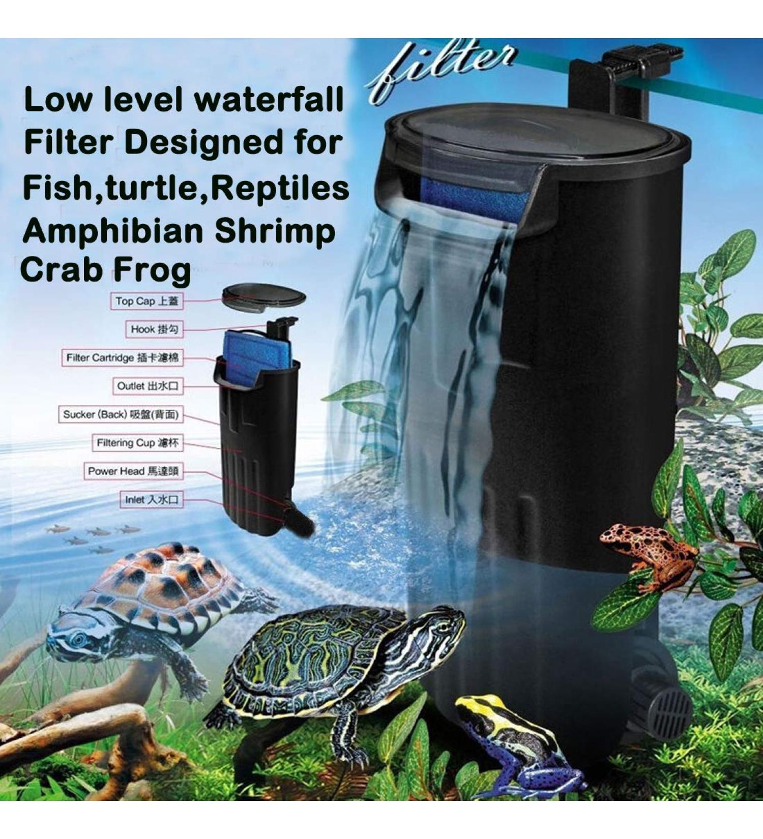 Aquarium Turtle Filter - Bio-Filtration Pump for Reptile Tank - 600L/H Flow Rate - Buy Online on SooperMarket.com