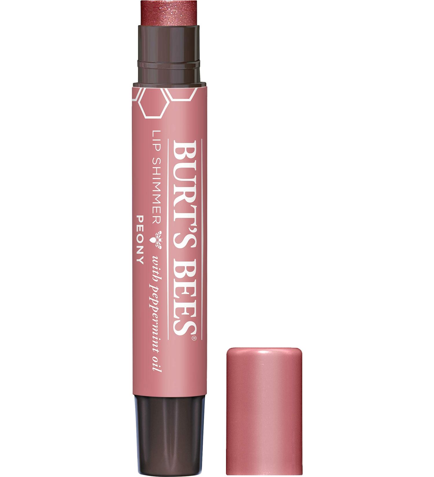 Burt's Bees Lip Shimmer Peony - 0.09 Ounce | Natural Moisturizing Lip Color - International Shipping Available - Buy Online on SooperMarket.com
