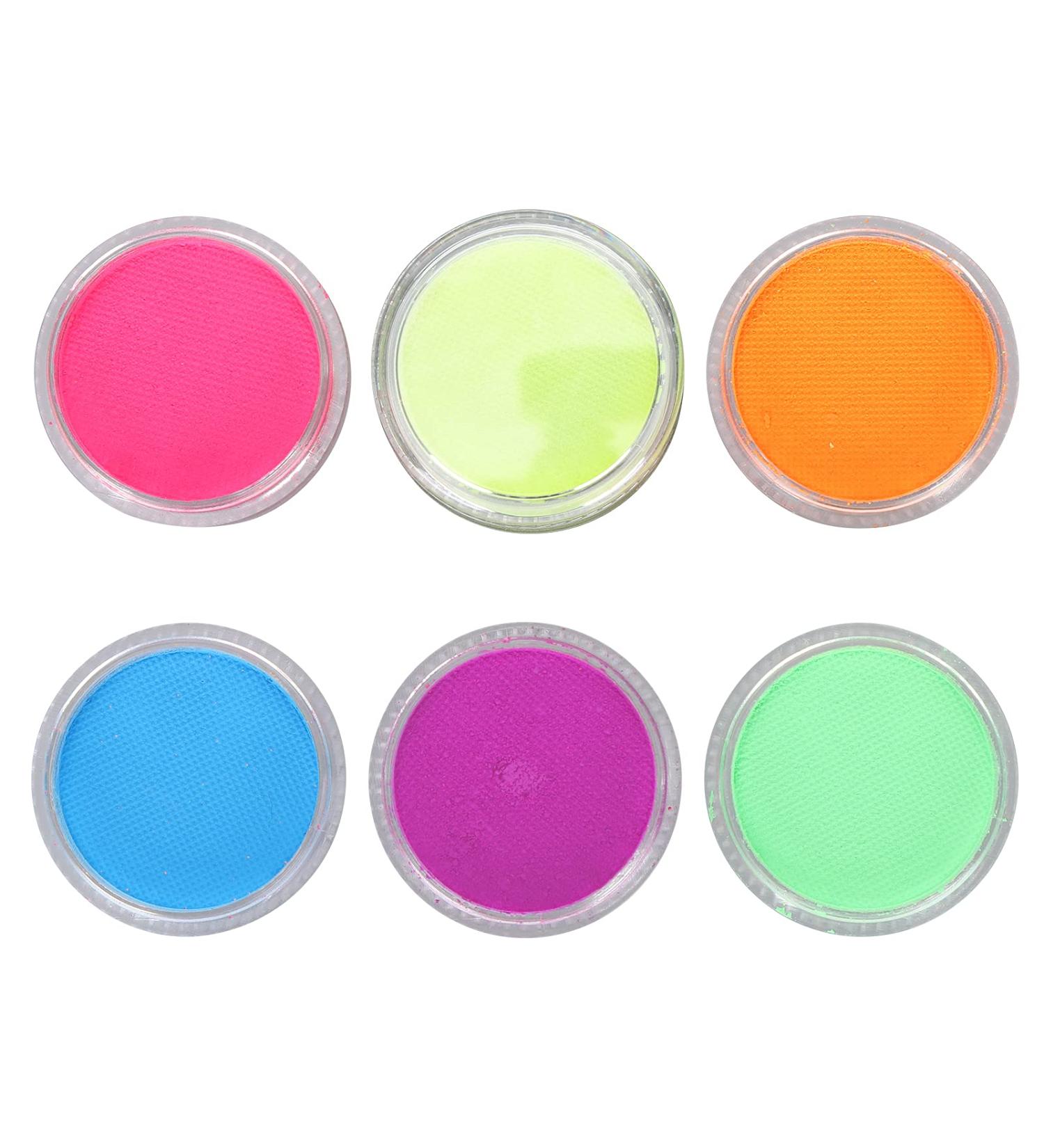 8pcs UV Body Paint Kit - Glow in the Dark Makeup Set for Halloween & Black Light Body Painting - Buy Online on SooperMarket.com