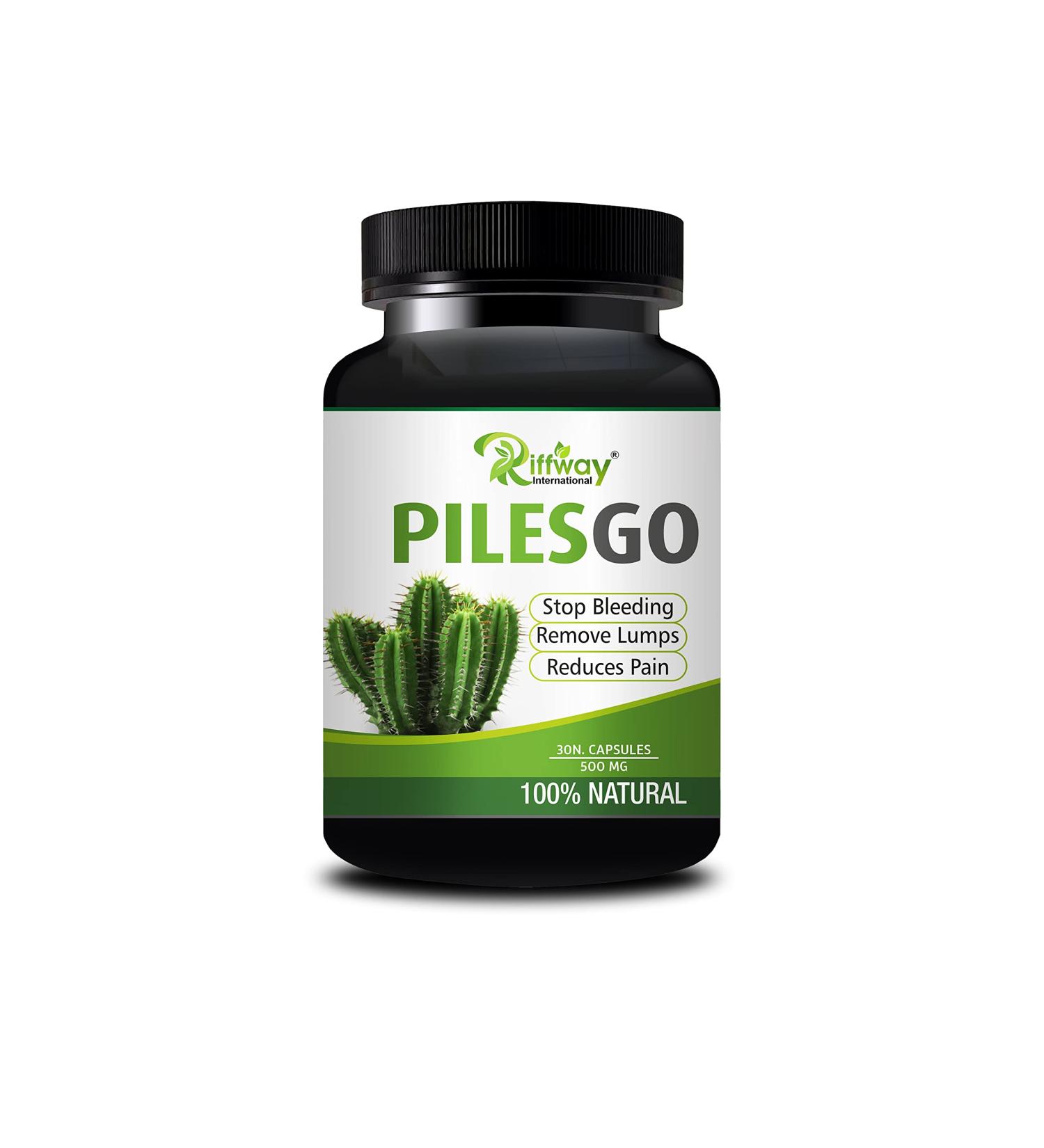 Riffway PilesGo Capsules - Hemorrhoid Support for Improved Blood Circulation - 30 Capsules - Buy Online on SooperMarket.com