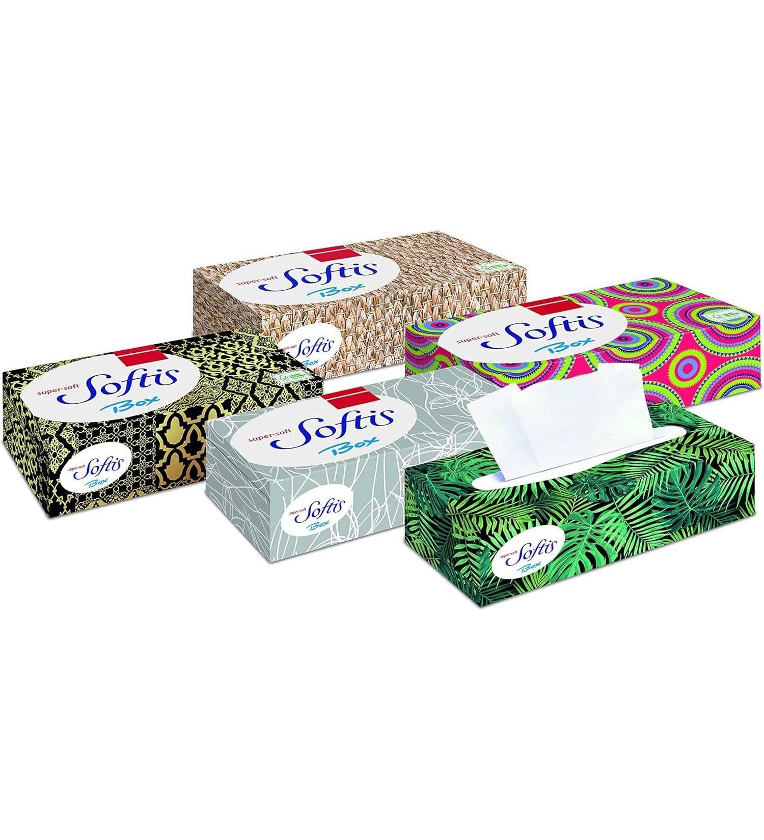 Softis 4-Layer Handkerchiefs - 10 Dermatologically Tested Boxes | Eco-Friendly & Extra-Comfort for All Skin Types - Buy Online on SooperMarket.com