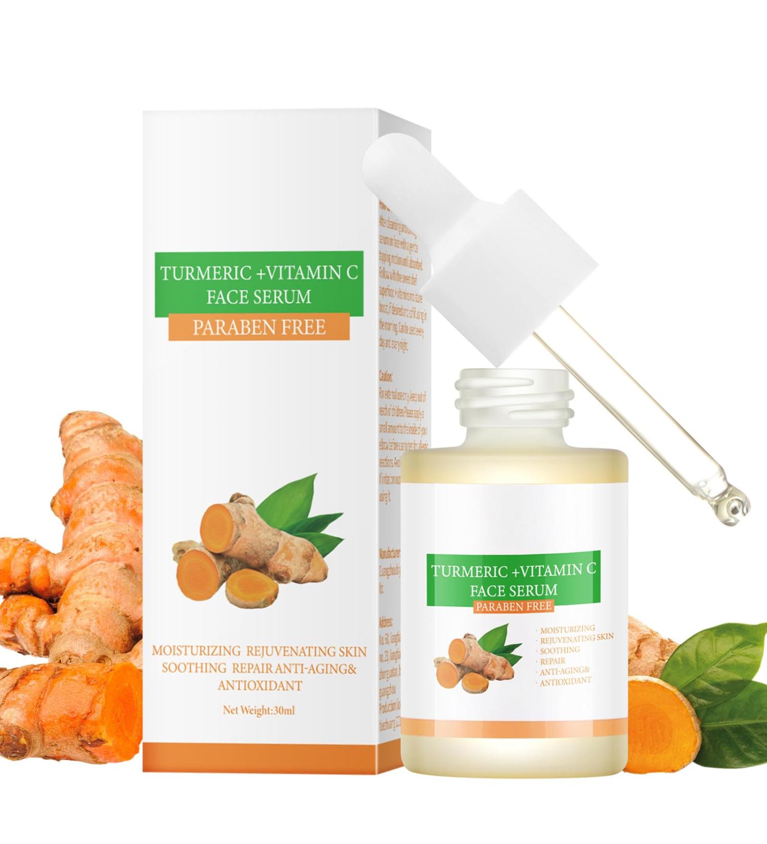 Turmeric And Vitamin C Face Serum Dark Spot Corrector Serum Turmeric Anti Aging Face Serum For Women Hydrating Serum Serum Face Oils Face Moisturizing Reduce Wrinkles Dark Spots For Body &Face - Buy Online on SooperMarket.com