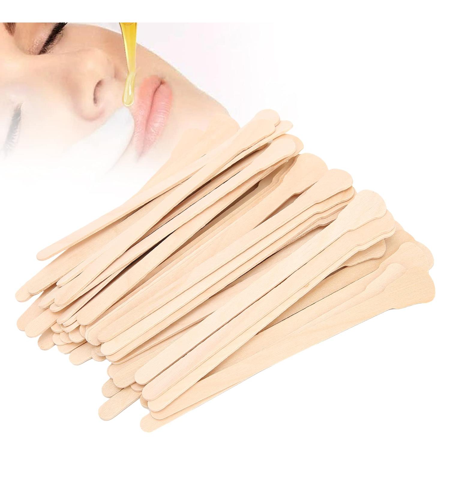 50PC Wooden Wax Applicator Sticks for Eyebrows & Face Hair Removal | Professional Quality Wax Spatulas - Buy Online on SooperMarket.com