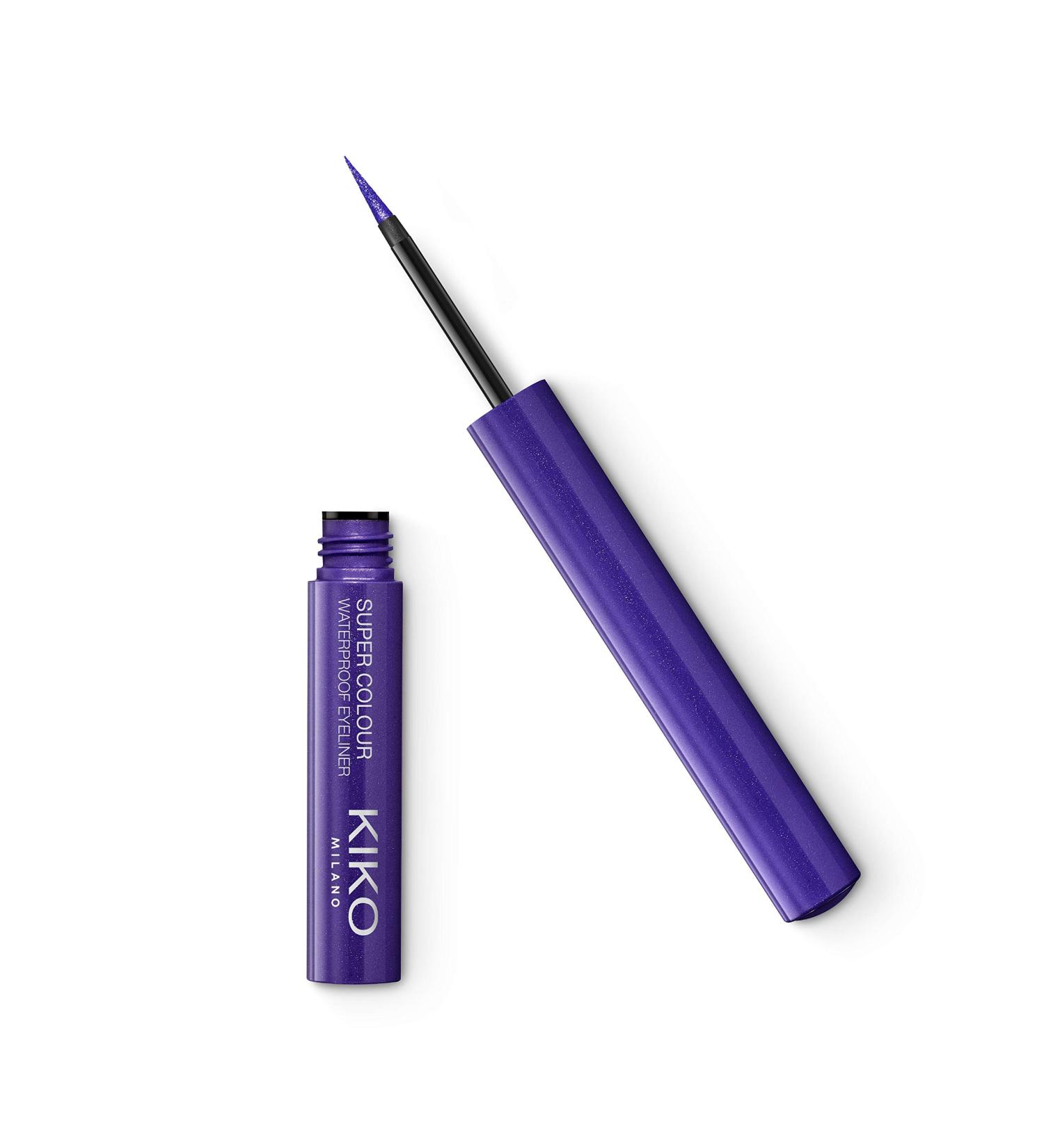 KIKO Milano Super Colour Waterproof Eyeliner 05 - Violet | Long-lasting High Pigment Liquid Eyeliner for Bold Looks - Buy Online on SooperMarket.com