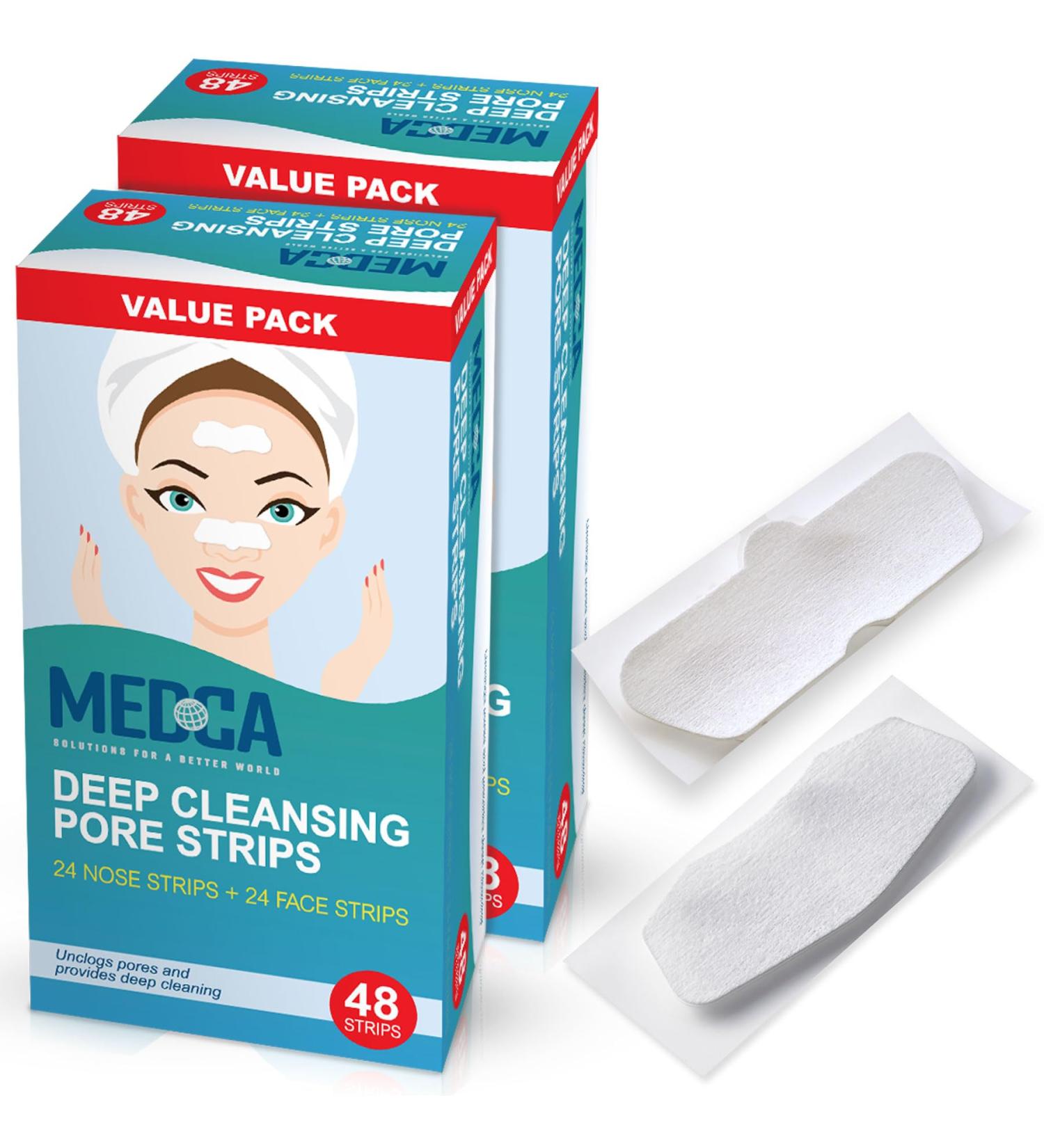 Nose Pore - Blackhead Removing and Pore Unclogging Deep Cleansing Pore Strip Combo Pack 96 Count Strips - Buy Online on SooperMarket.com