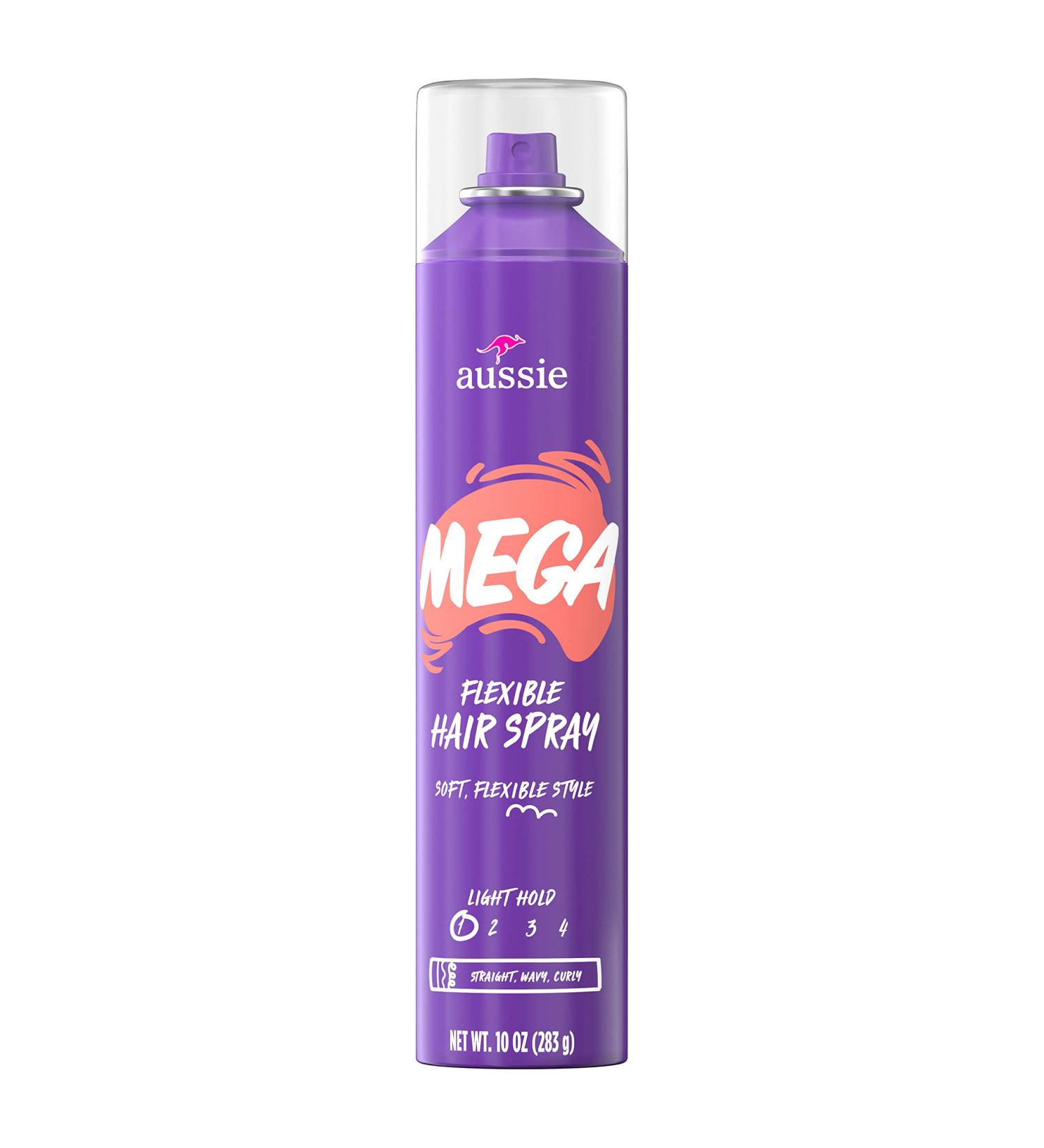 Aussie Mega Flexible Hair Spray for Curly Hair Straight Hair and Wavy Hair 10 oz - Buy Online on SooperMarket.com