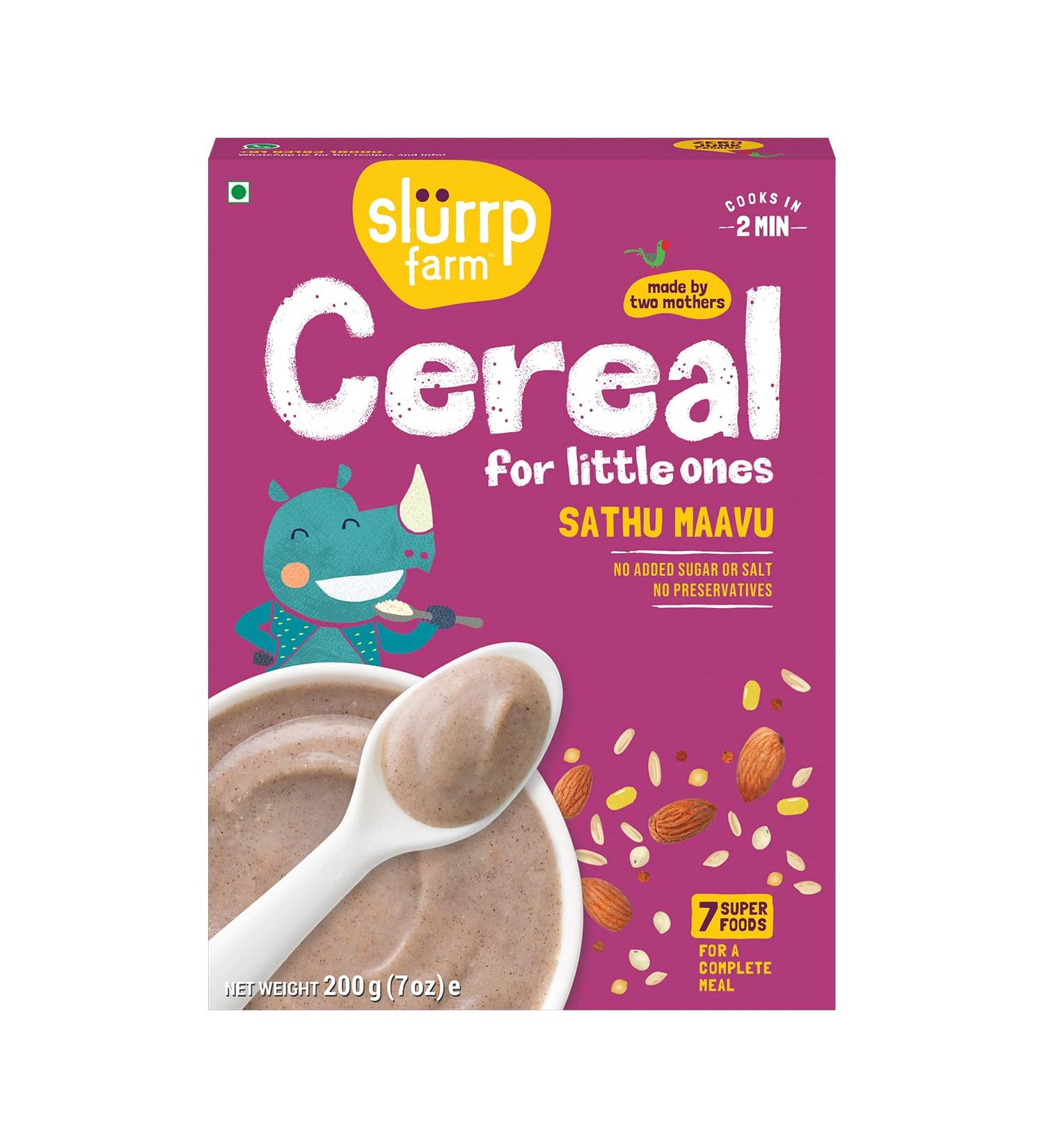Slurrp Farm Sathu Maavu 100% Natural Health Mix - 7.05 Oz | Nutritious Whole Food - Buy Online on SooperMarket.com