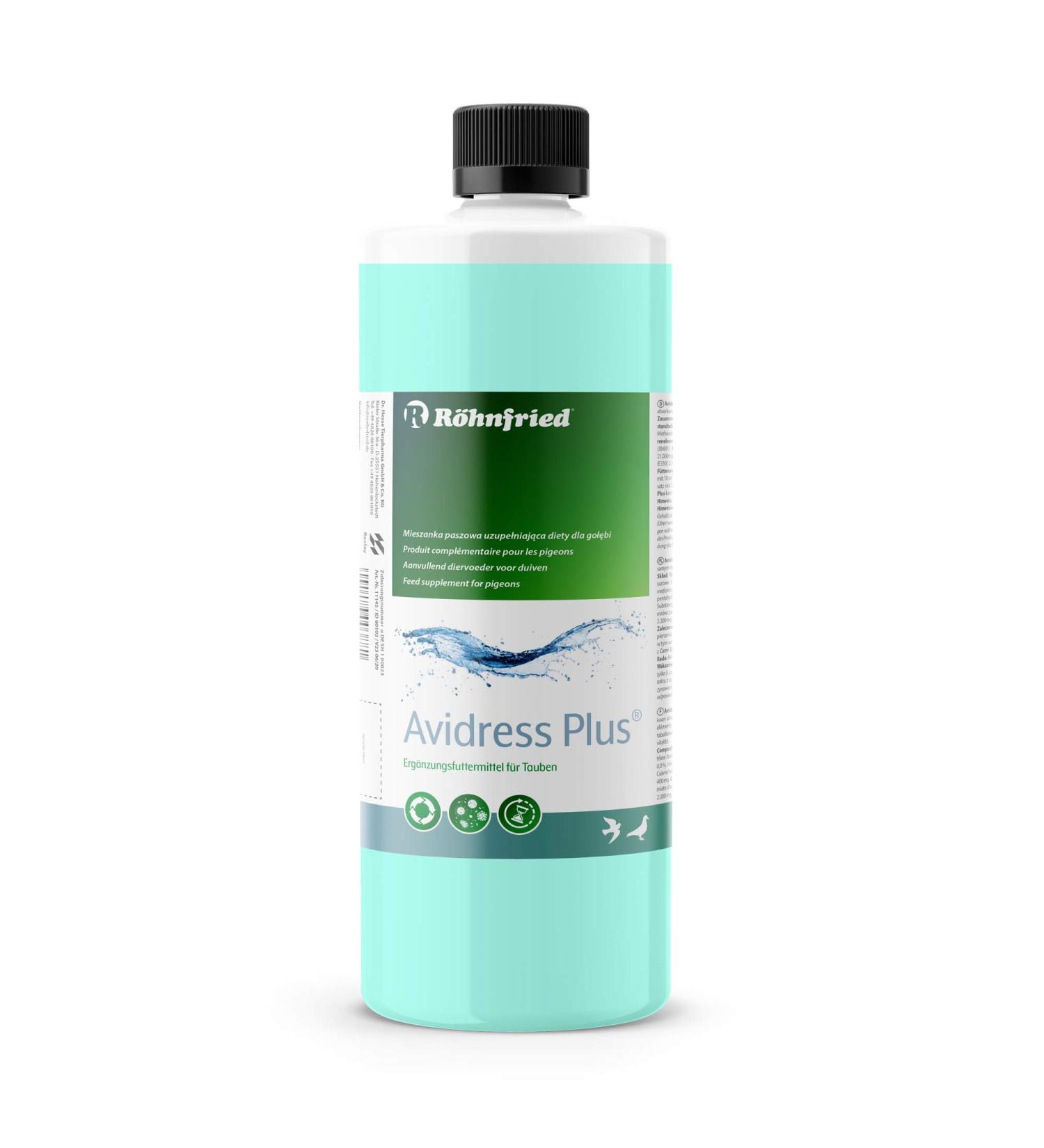 R hnfried Avidress Plus 1000 ml - Reduce Infection Risk in Pigeon & Rabbit Drinking Water | Enriched with Minerals Oregano & Cinnamon - Ideal for Healthier Pets - Buy Online on SooperMarket.com