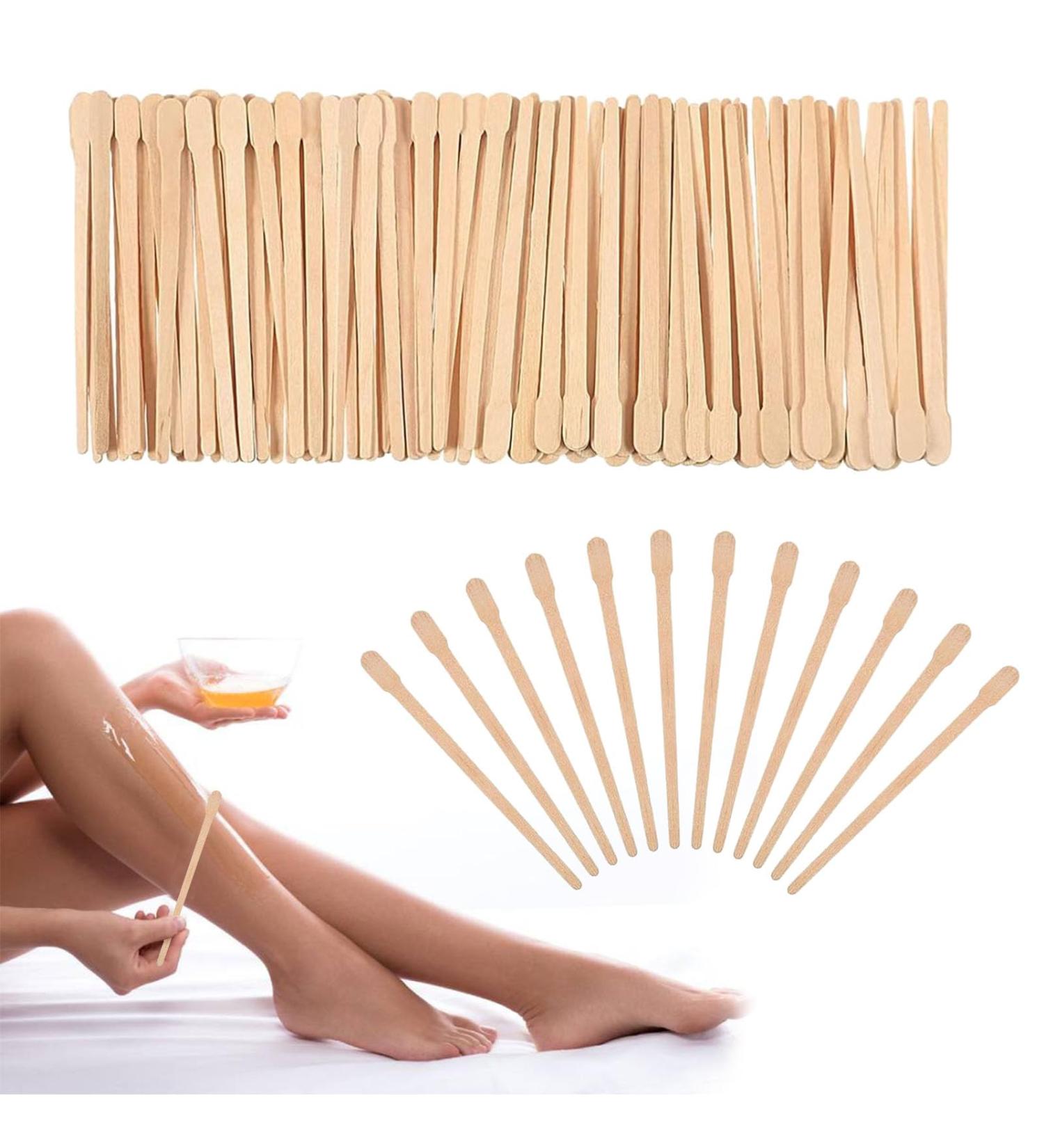 200pcs Wooden Eyebrow Spatulas for Waxing - Small Wax Sticks & Waxing Set - Buy Online on SooperMarket.com