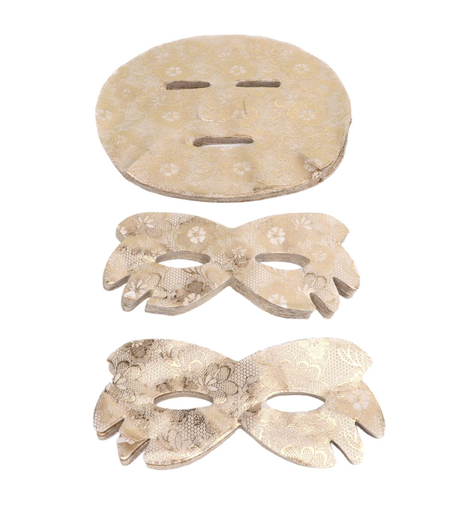 Cut Face Mask Face Eye Mask Paper Sheet Paper Sheet Masks Disposable Pre Cut Face Eye Mask Paper Sheet Perfect Coverage Wet Compressed Flower Gold Fabric Under Eye Mask Disposable - Buy Online on SooperMarket.com