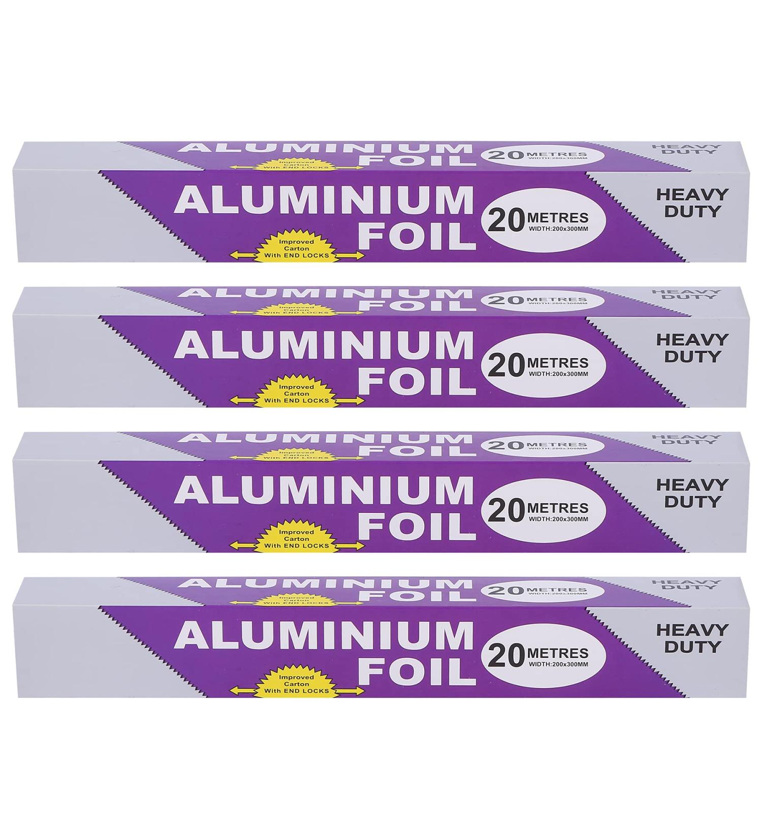 Lineslife Heavy Duty Non-Stick Aluminum Foil Wrap 12x65' - Pack of 4 | Thicker, 65 Sq Ft Aluminum Roll - Buy Online on SooperMarket.com