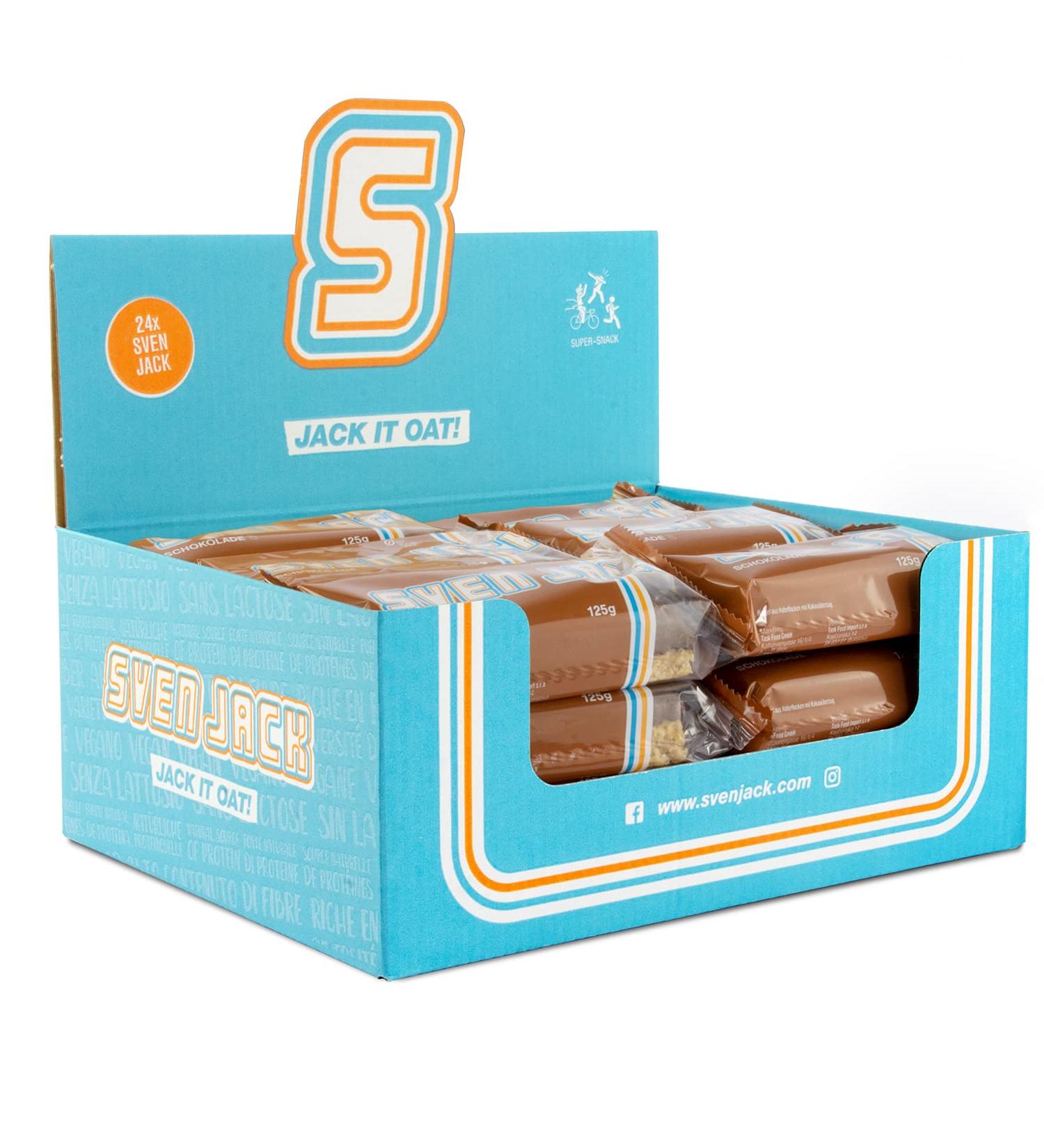 Buy Sven Jack Chocolate Energy Cake - Low Sugar Fitness Flapjacks (125g 12 Pack) - Long-Chain Carbs for Everyday Energy - International Shipping Available - Buy Online on SooperMarket.com
