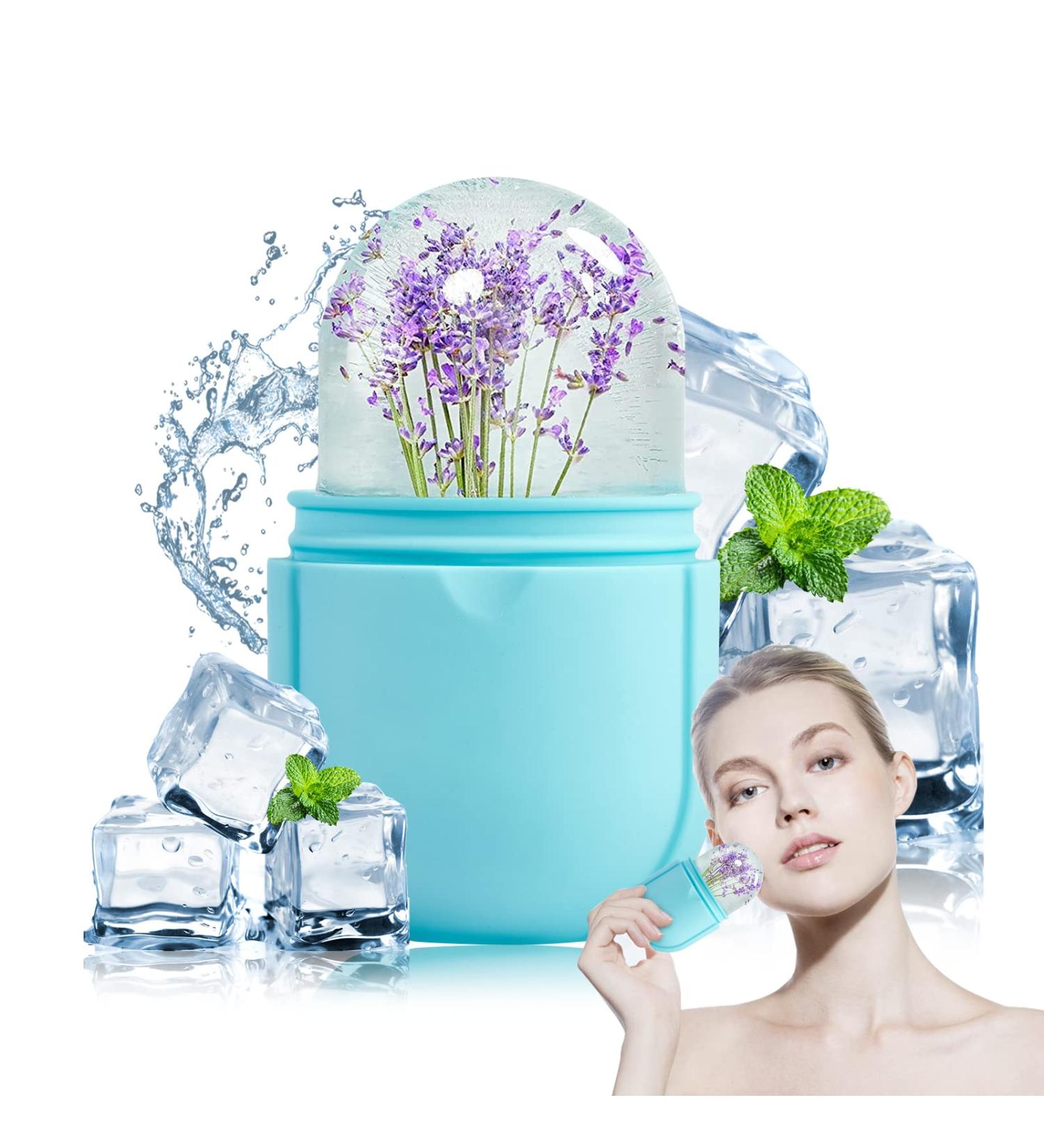 Buy Ice Roller for Face & Eye | Skin Care Kit to Brighten Skin Reduce Fine Lines & Pores - Blue - Buy Online on SooperMarket.com