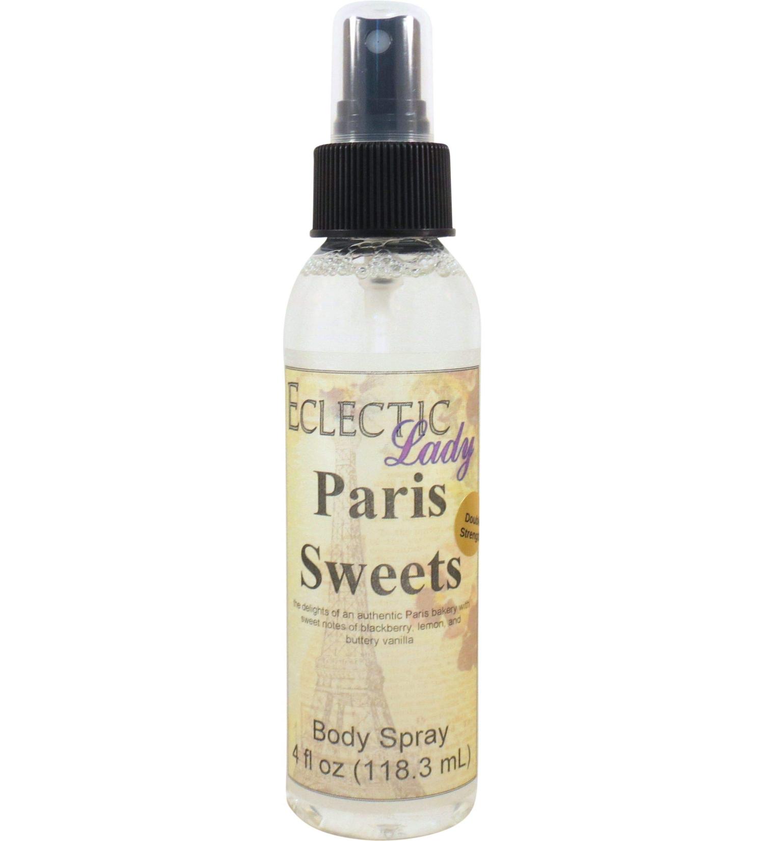 Paris Sweets Body Spray (Double Strength) 4 ounces Body Mist for Women with Clean Light & Gentle Fragrance Long Lasting Perfume with Comforting Scent for Men & Women Cologne with Soft Subtle 4 Fluid Ounces (Double Strength) - Buy Online on SooperMarket.com