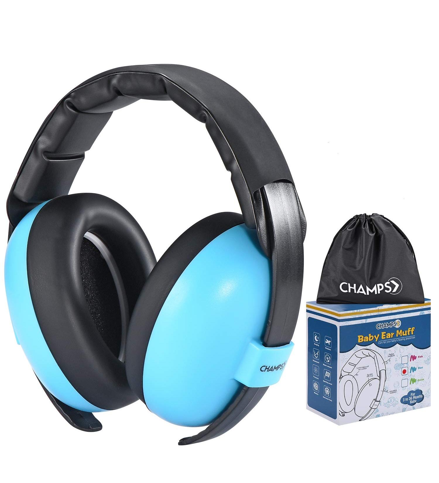 Champs Baby Ear Muffs - Noise Protection Headphones for Babies 0-3 Years - Blue - Buy Online on SooperMarket.com