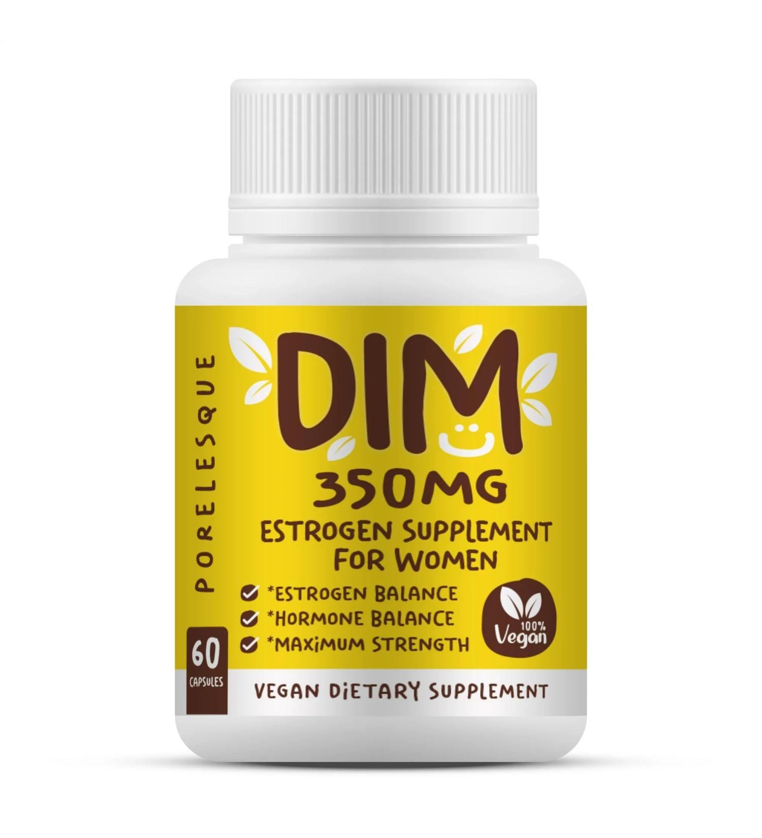 LLK Estrogen Supplement Capsules for Women - Estrogen Pills with 350mg DIM 60 Vegan Capsules